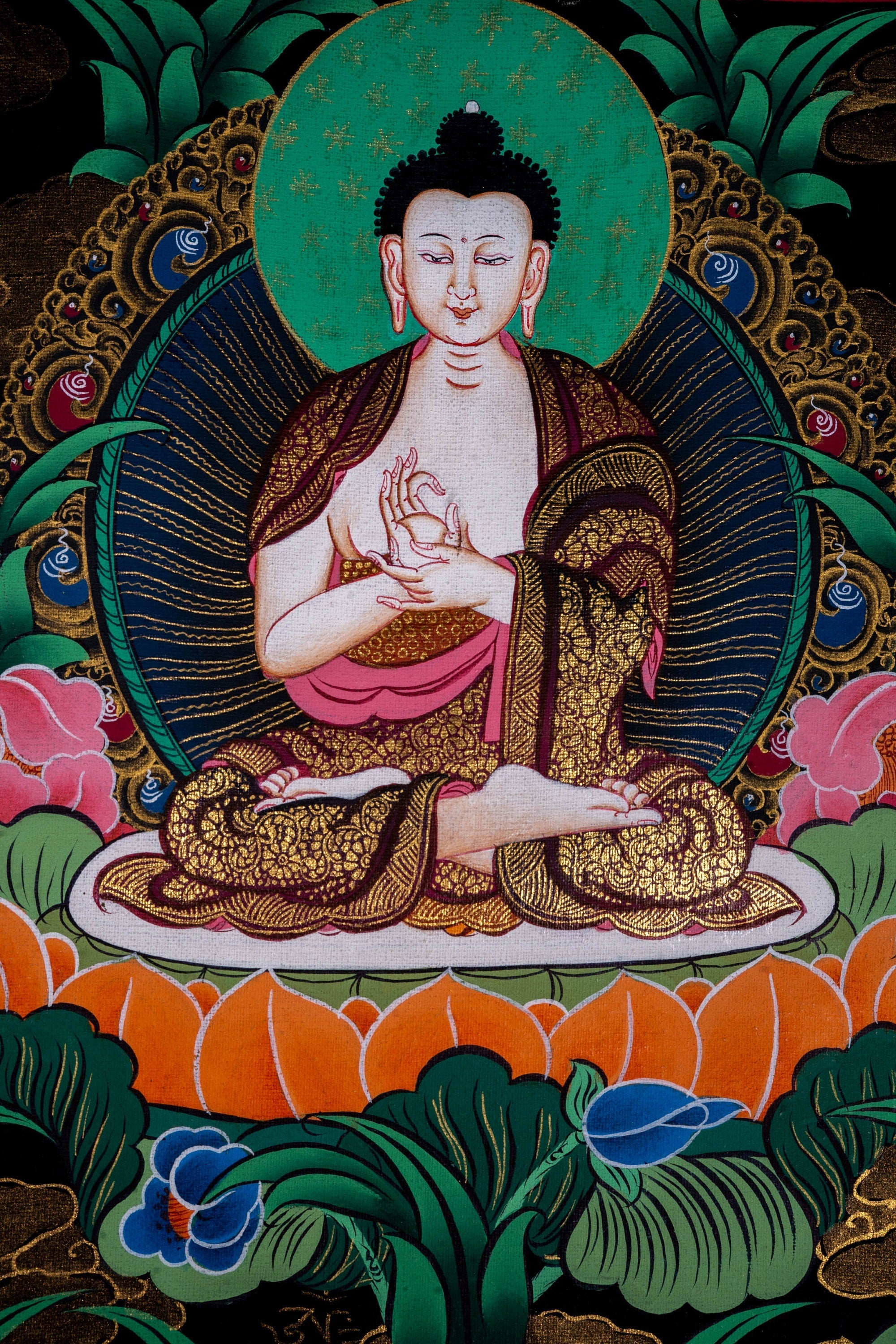 Beautiful Compassionate Green Tara Painting - Lucky Thanka