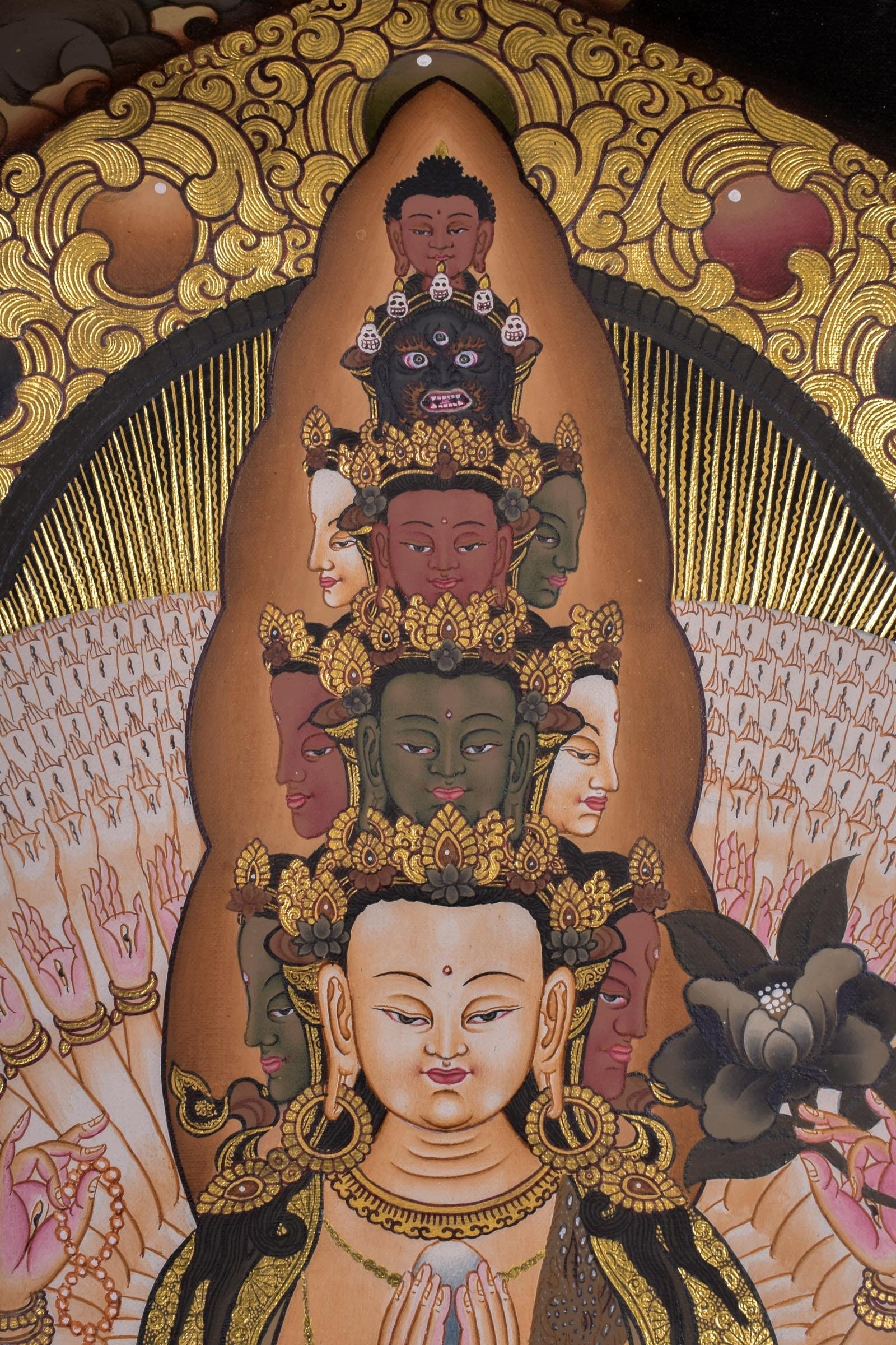 1000 Armed Avalokiteshvara Thangka Painting - Lucky Thanka