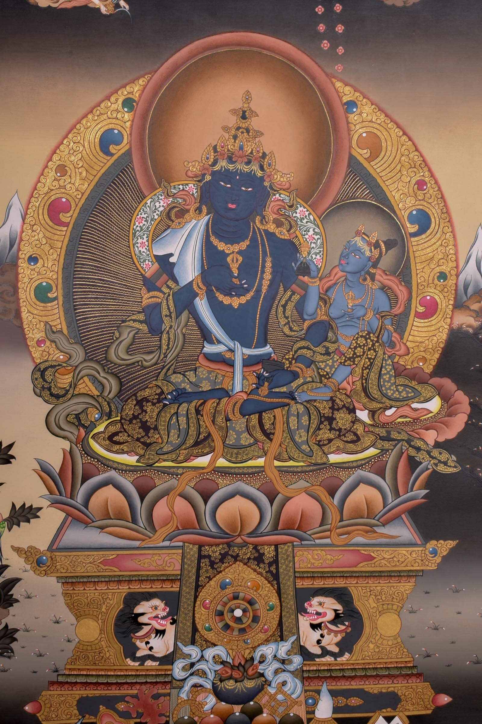 Tibetan Thangka of Vajradhara Painting - Lucky Thanka