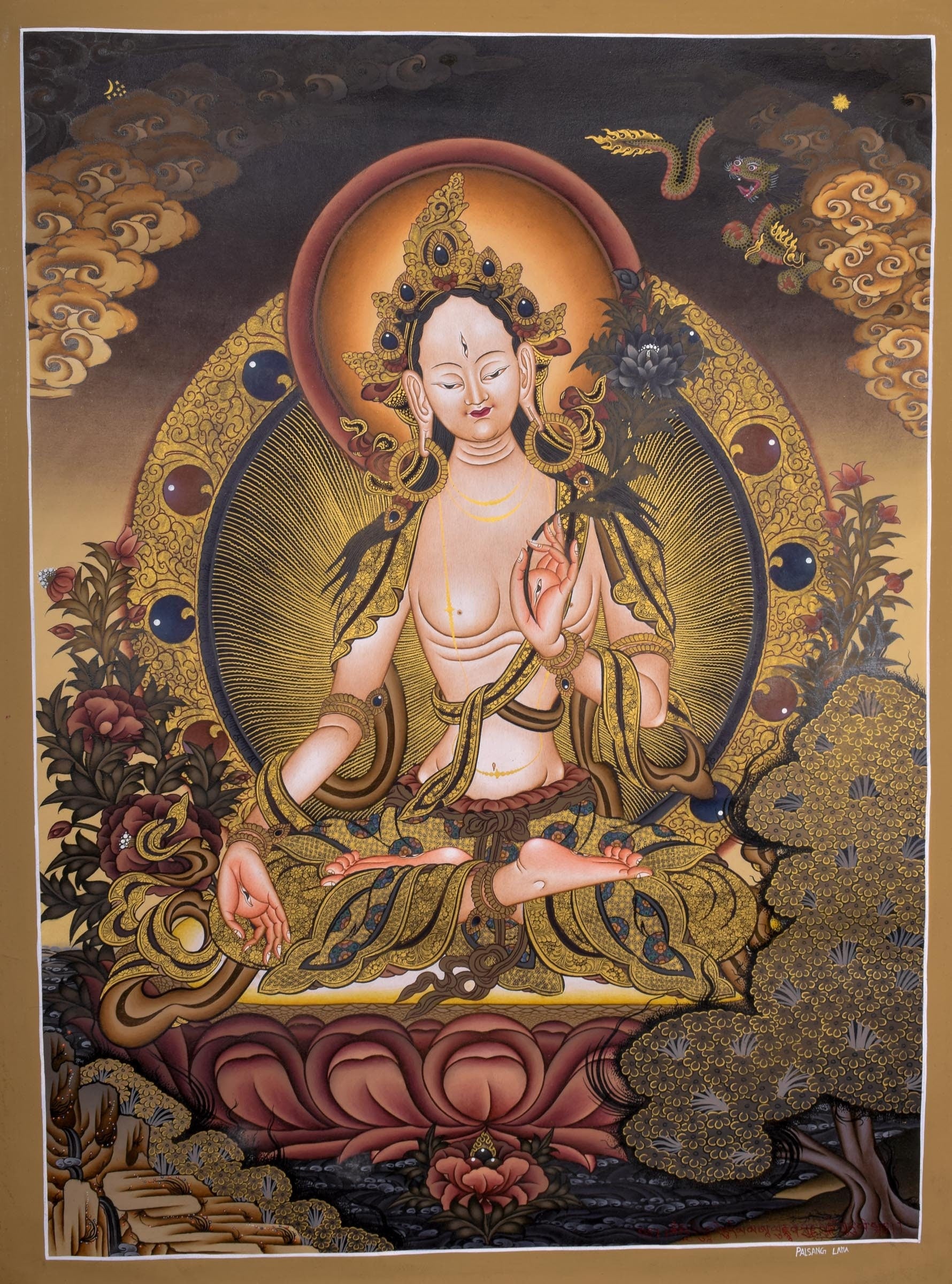White Tara Thangka - Lucky Thanka
