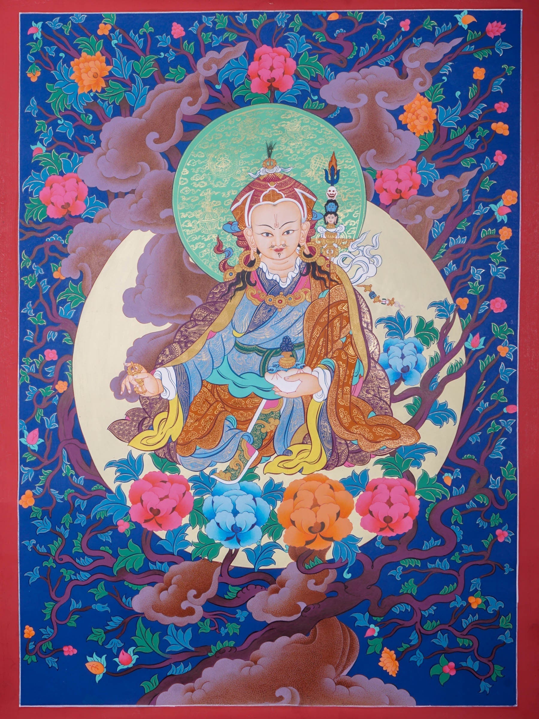 Guru Rinpoche | Master Padmasambhava Thangka Painting - Lucky Thanka