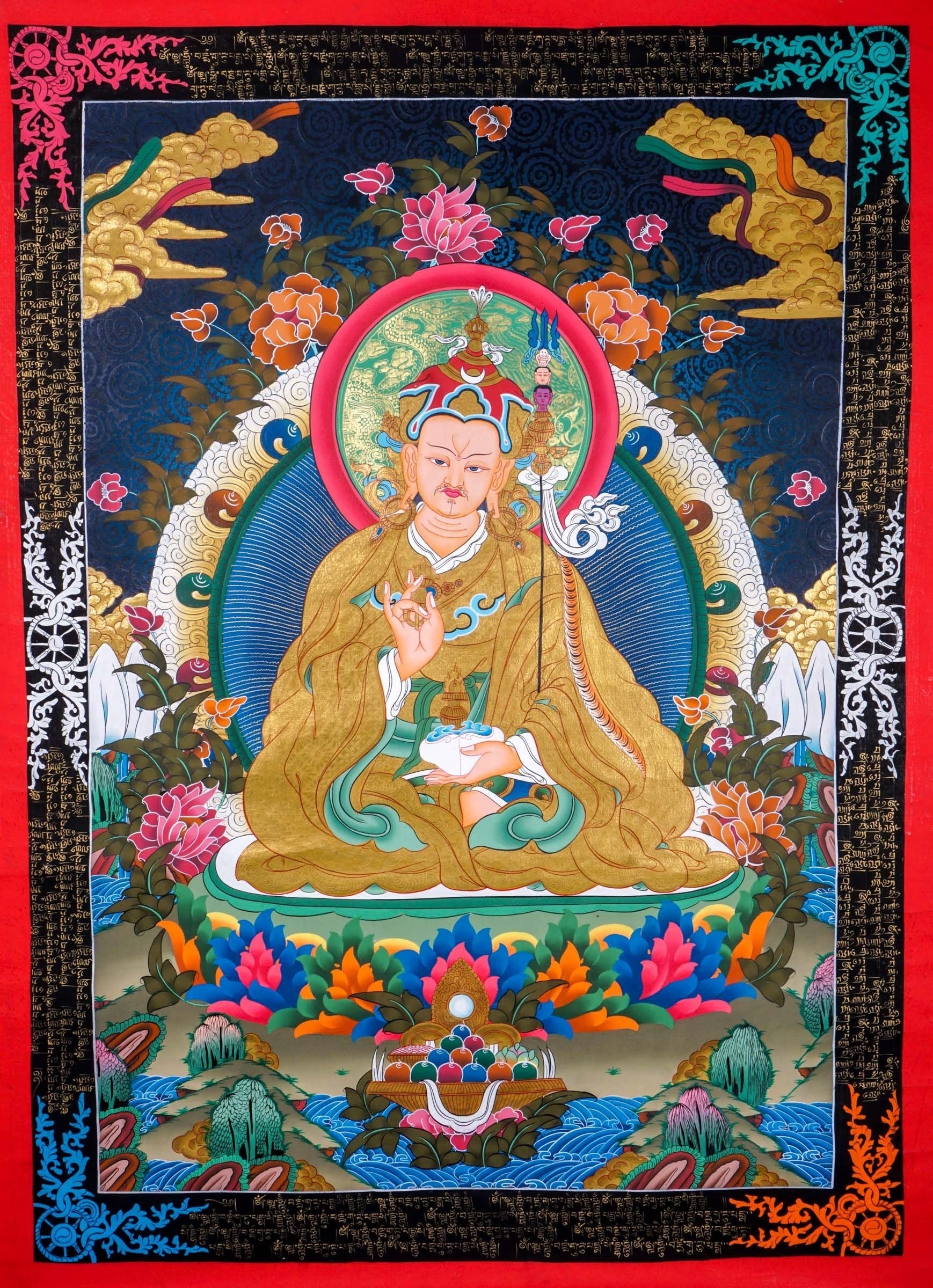 Guru Rinpoche Thangka Painting - Lucky Thanka