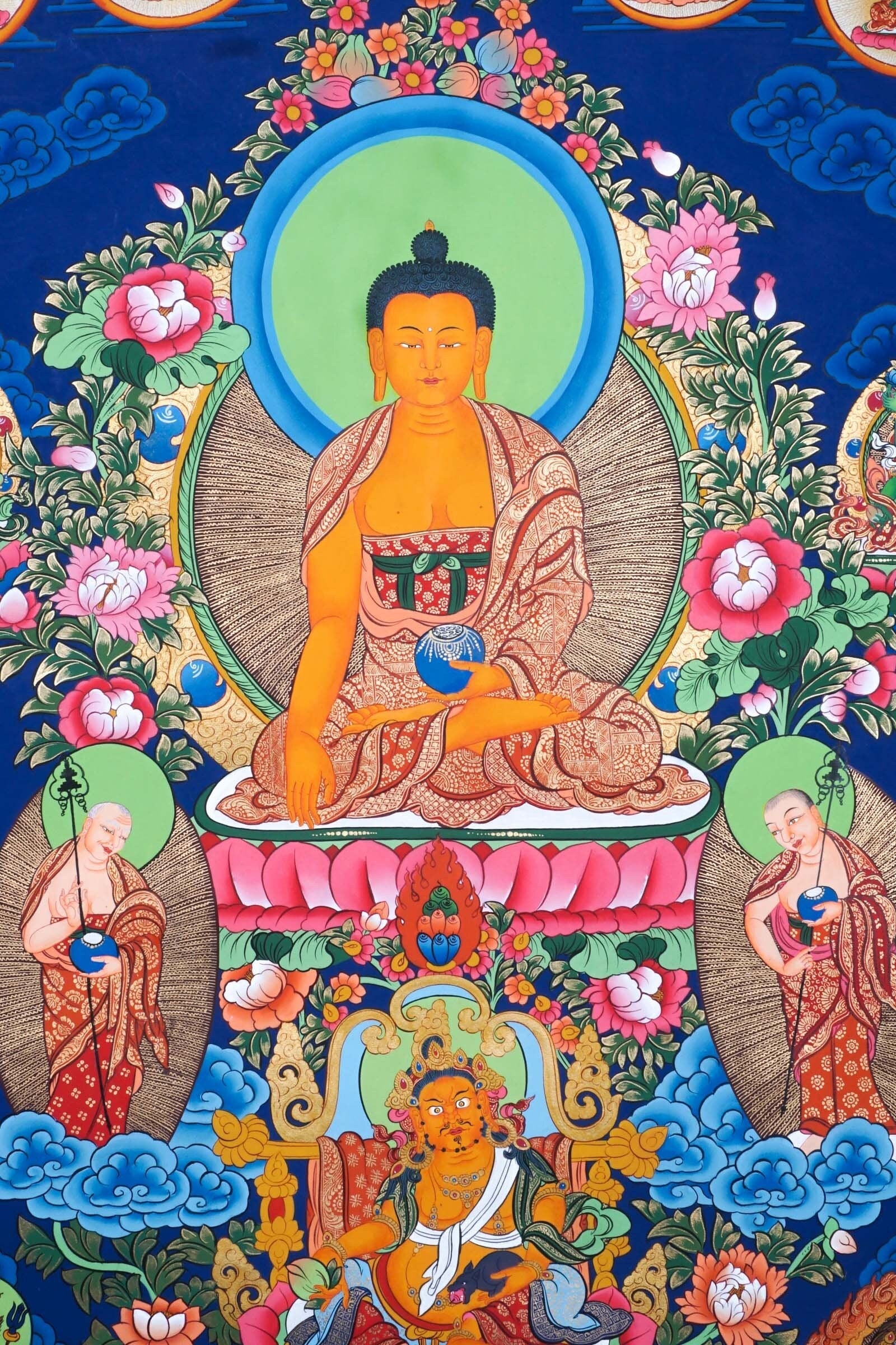 Beautiful Thangka Painting of Shakyamuni Buddha - Lucky Thanka