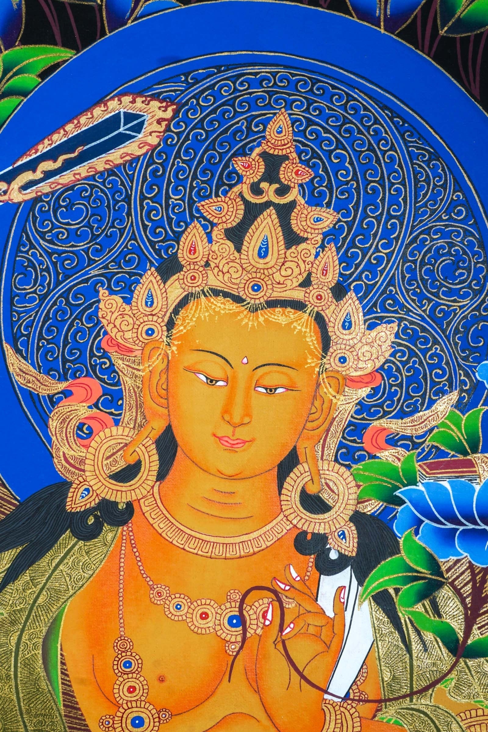 Manjushri Thangka Painting - Lucky Thanka