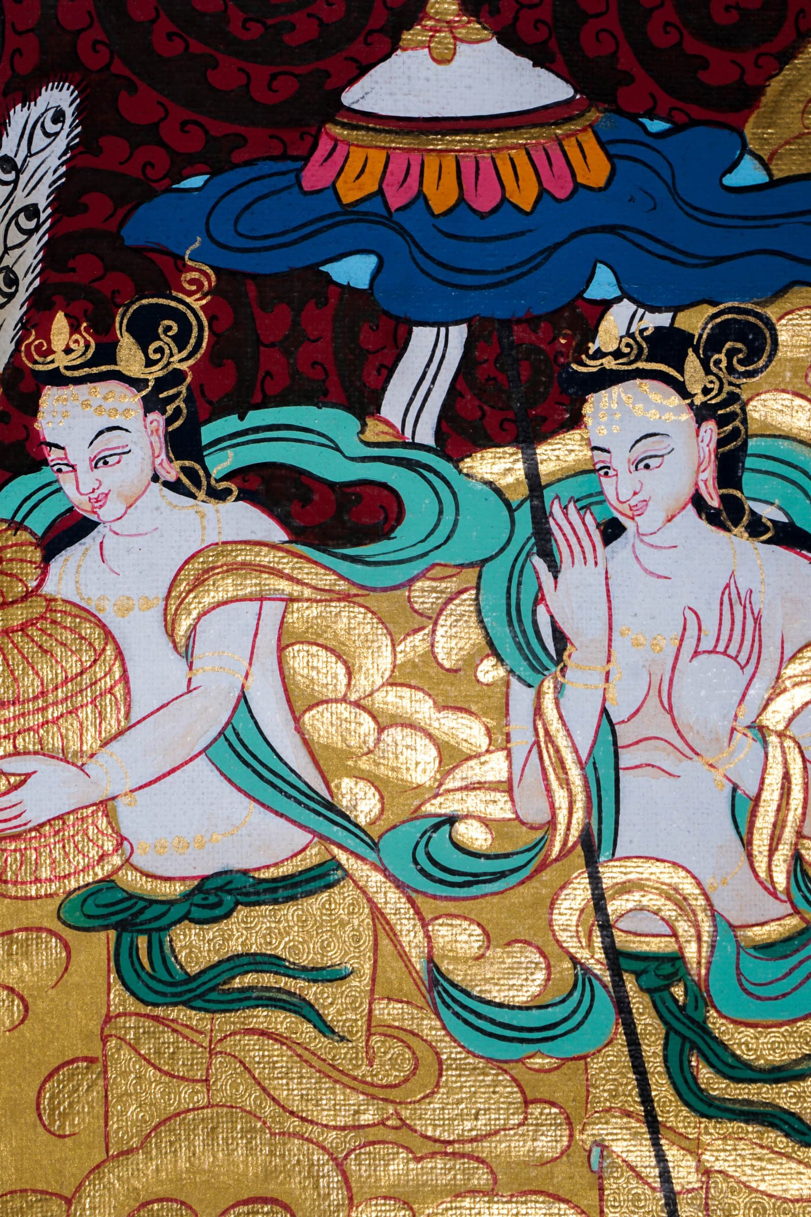 White Tara Thangka Painting - Lucky Thanka