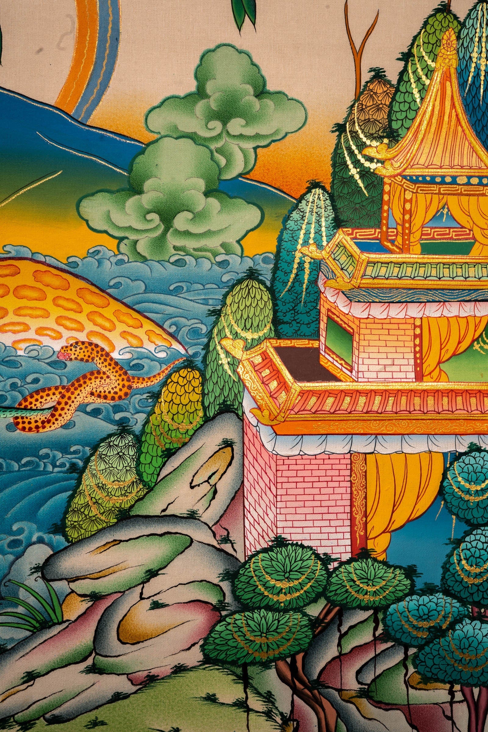 Long Life Amitabha Buddha Thangka - Lucky Thanka