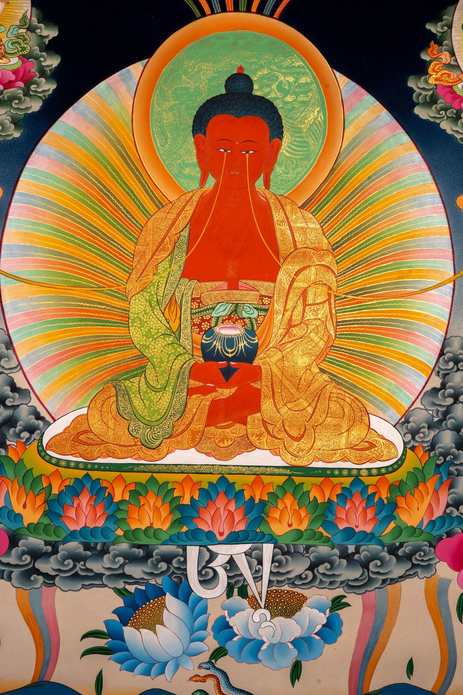 Long Life Amitabha Buddha Thangka - Lucky Thanka