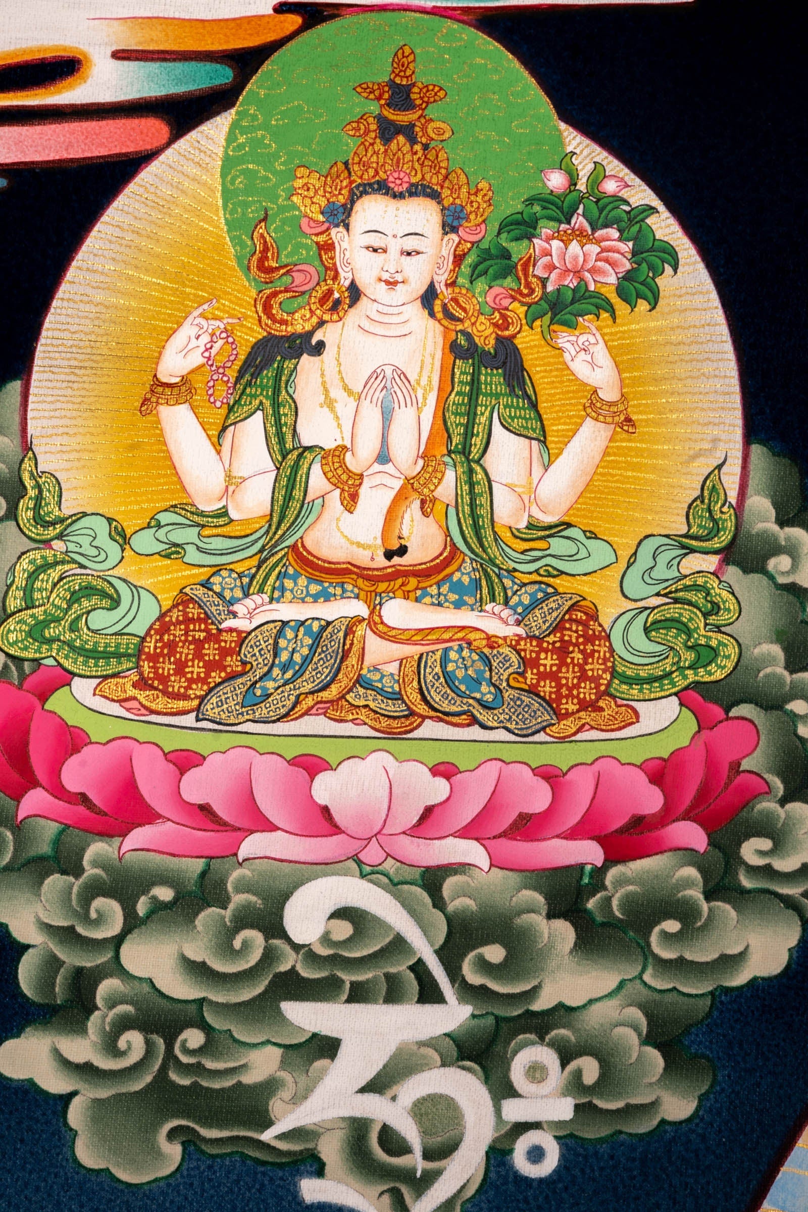 Long Life Amitabha Buddha Thangka - Lucky Thanka