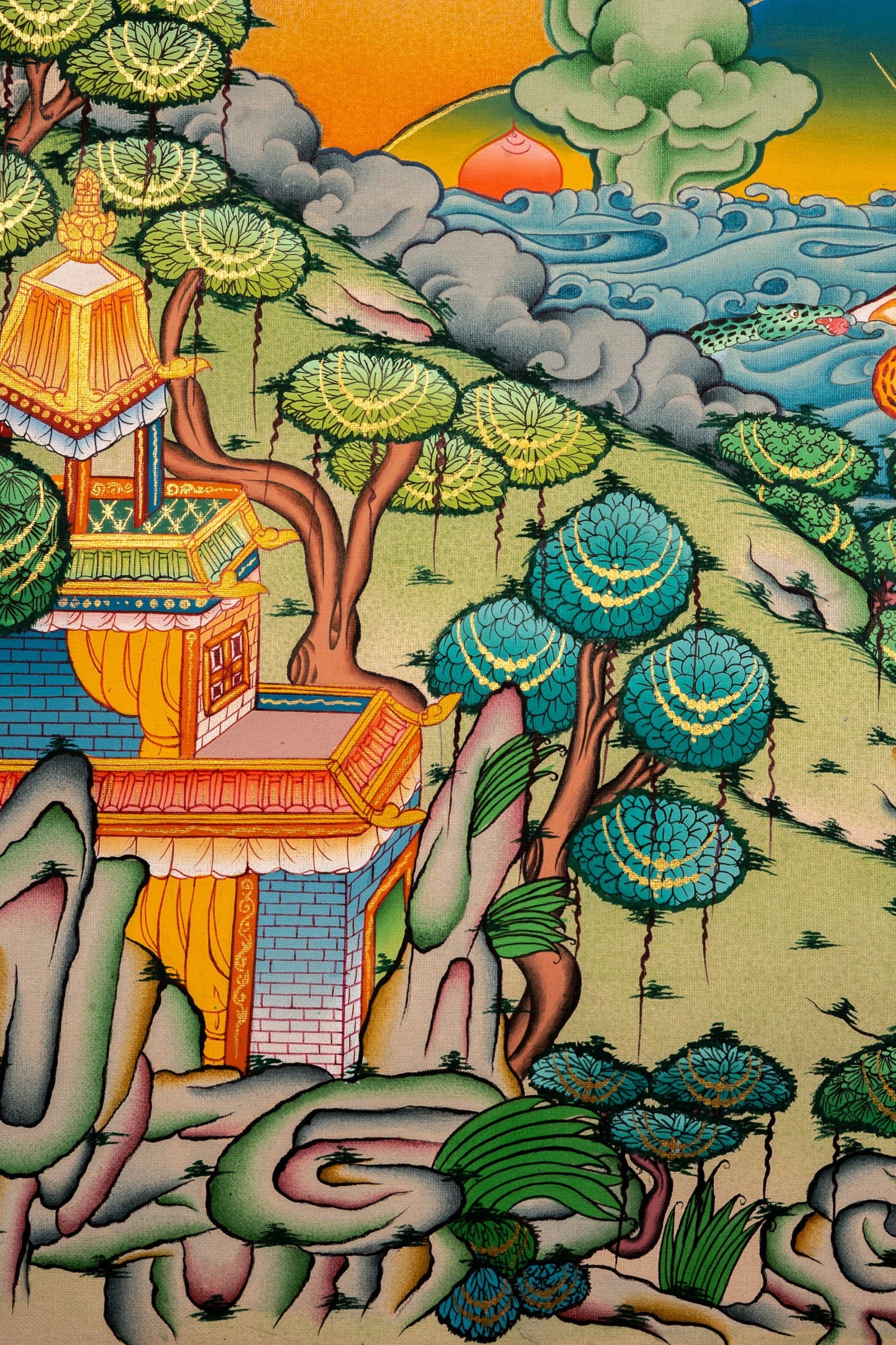 Long Life Amitabha Buddha Thangka - Lucky Thanka