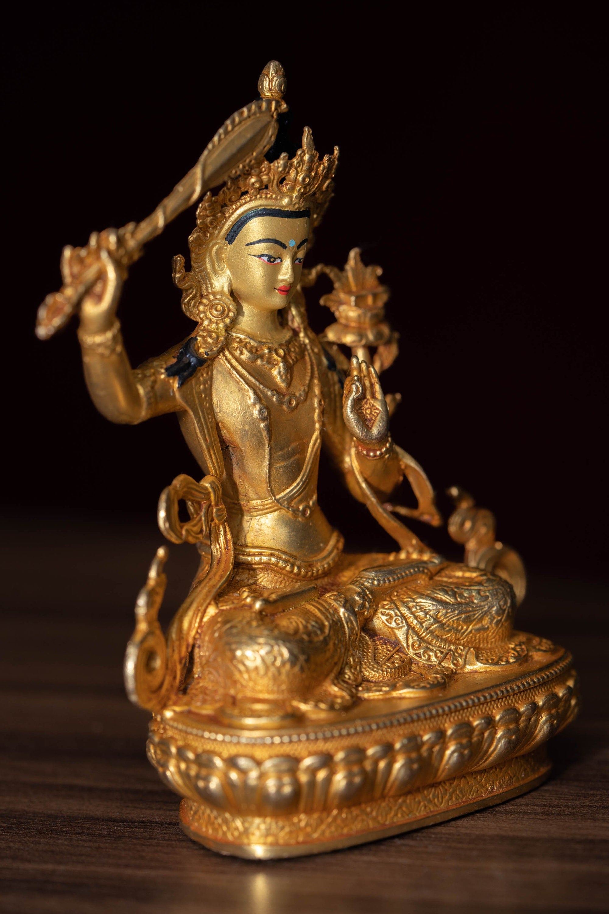 Manjushri Statue - Lucky Thanka