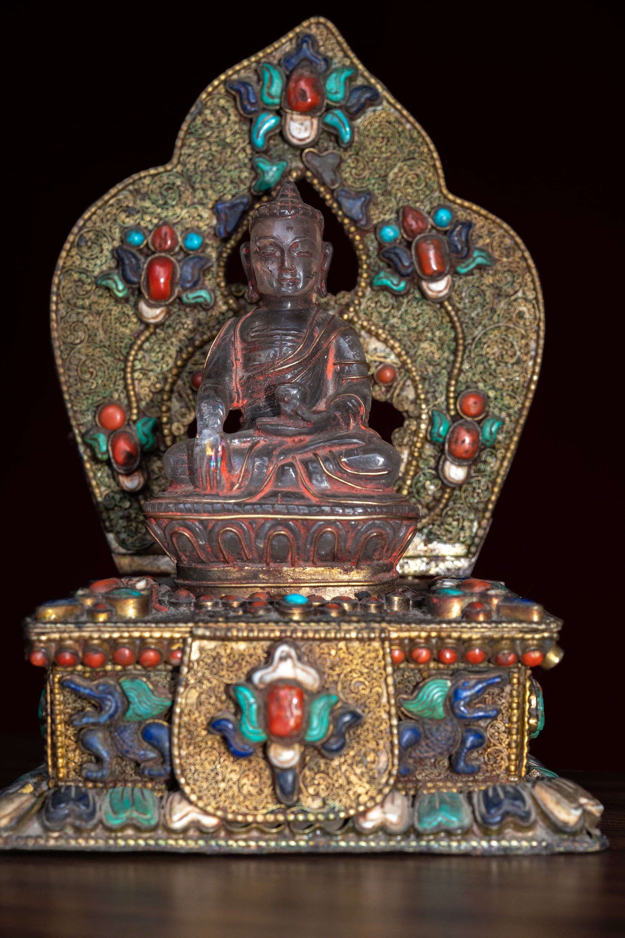 Crystal Shakyamuni Buddha statue - Lucky Thanka