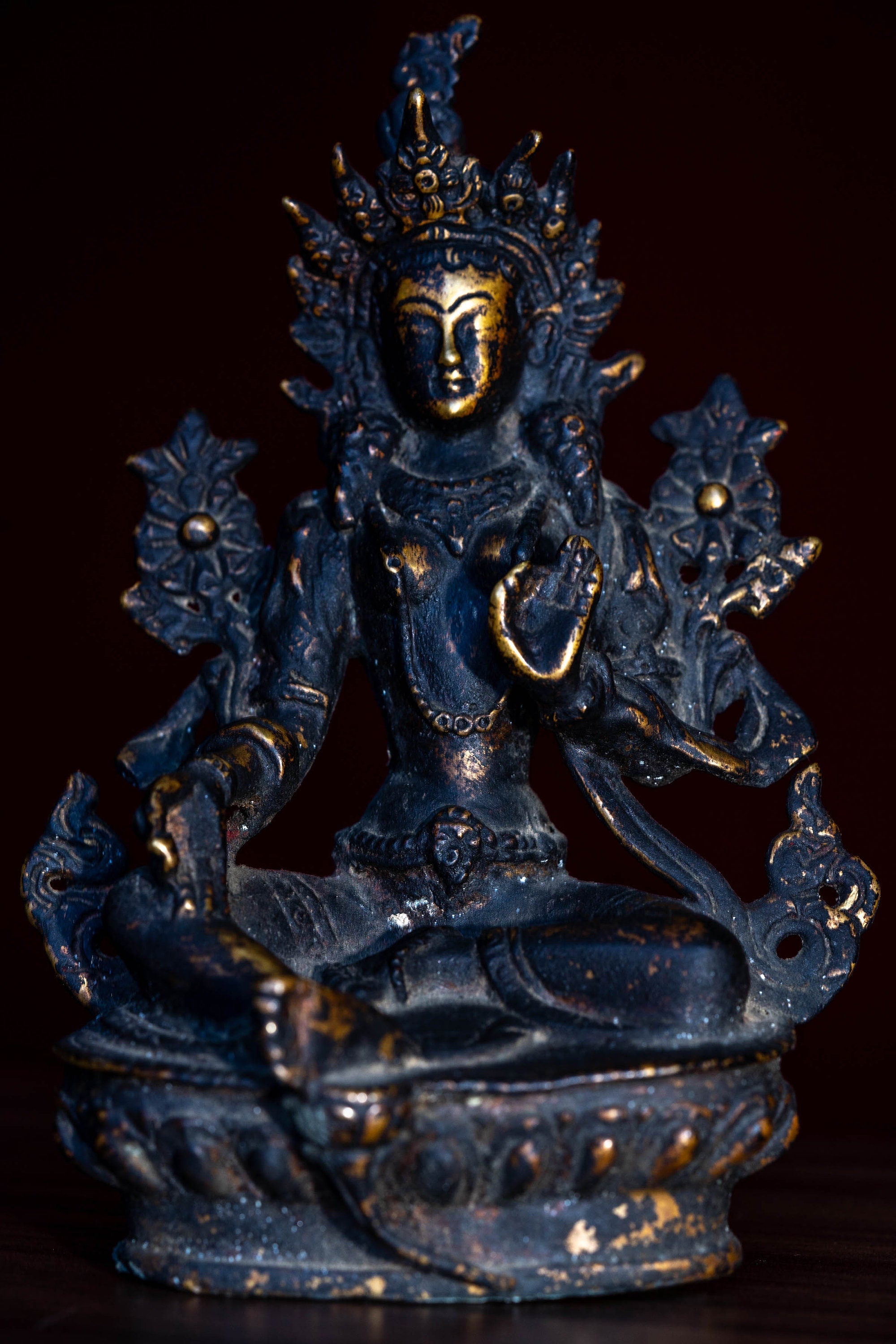 Antique Green Tara Statue - Lucky Thanka