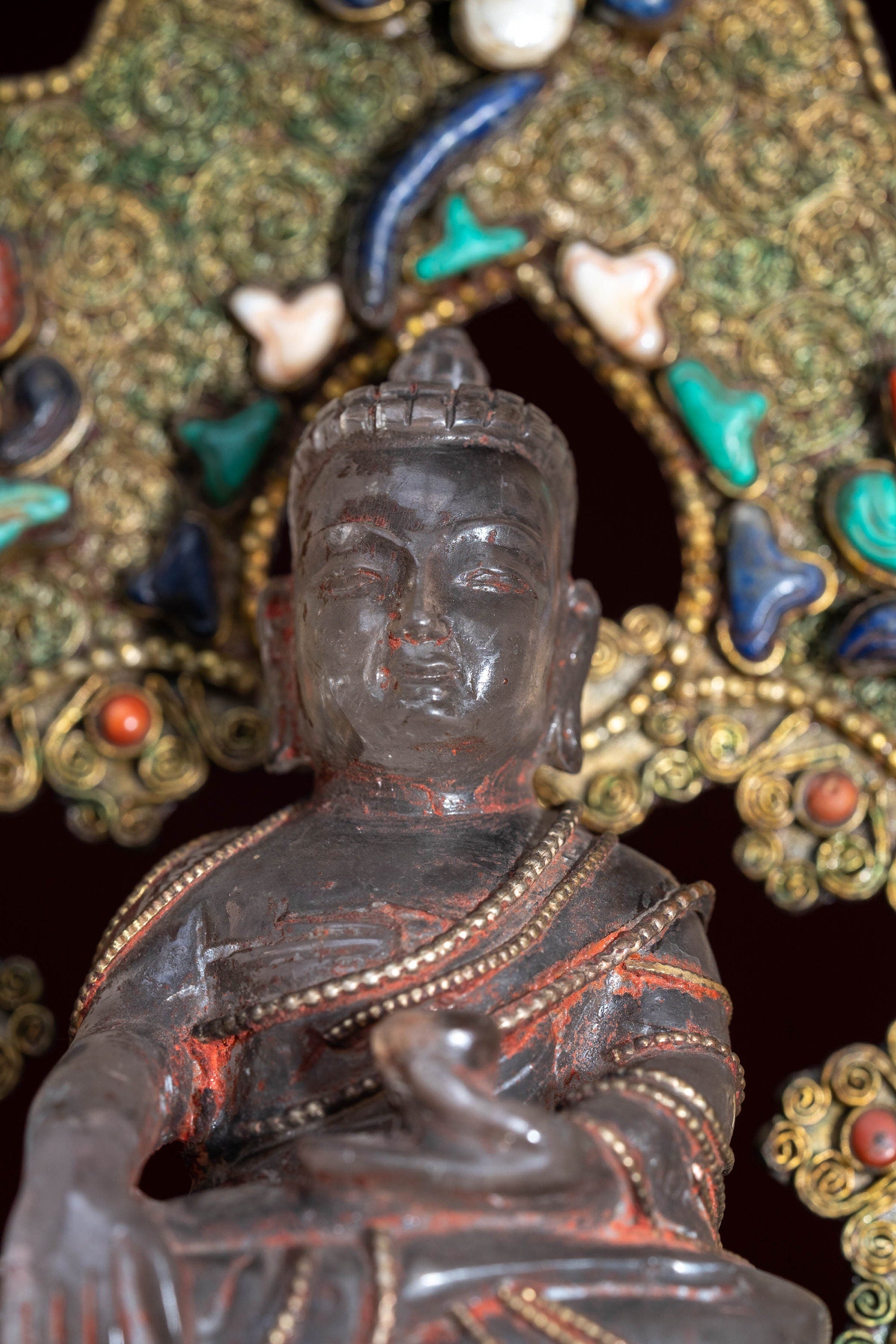 Crystal Shakyamuni Buddha statue - Lucky Thanka