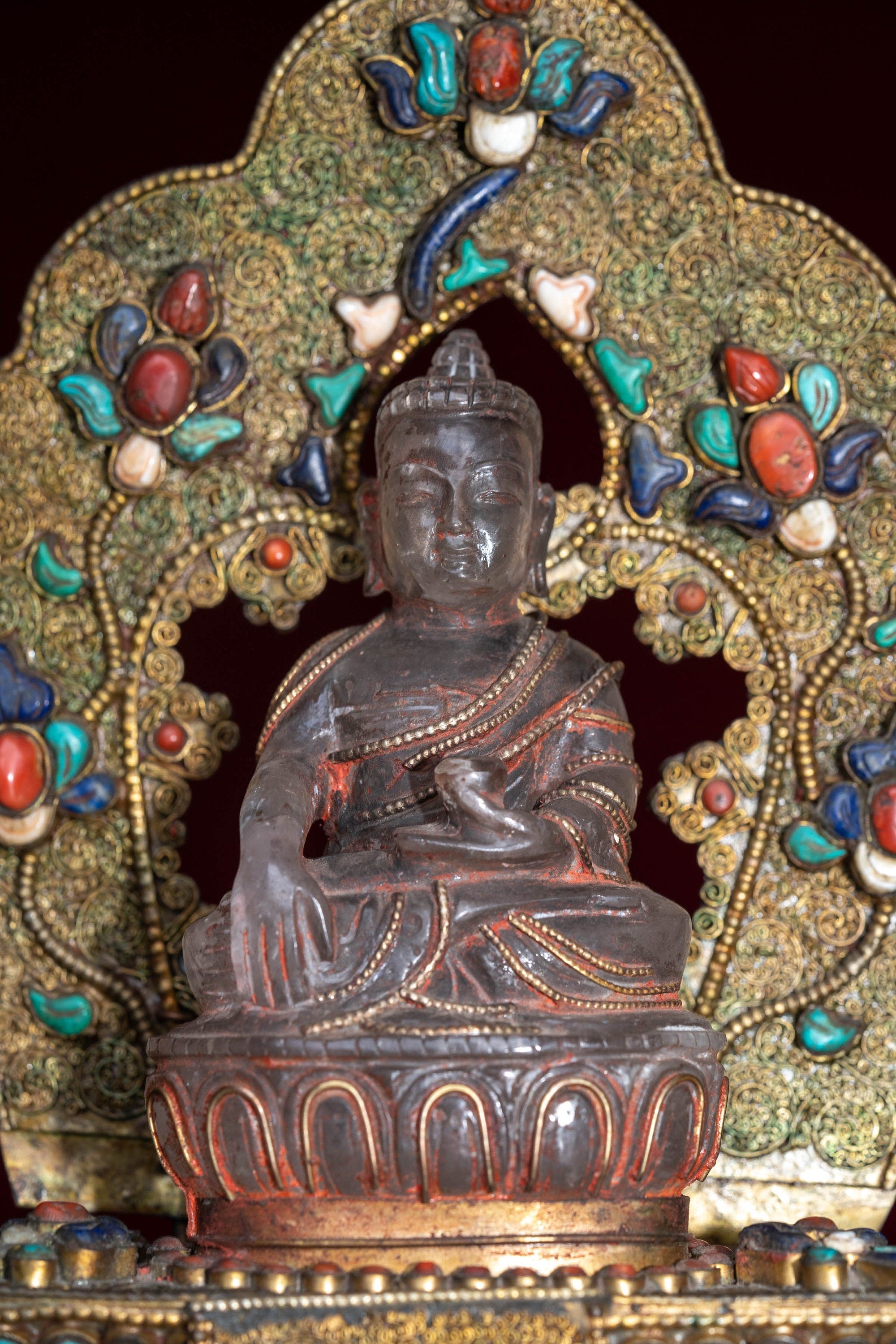 Crystal Shakyamuni Buddha statue - Lucky Thanka
