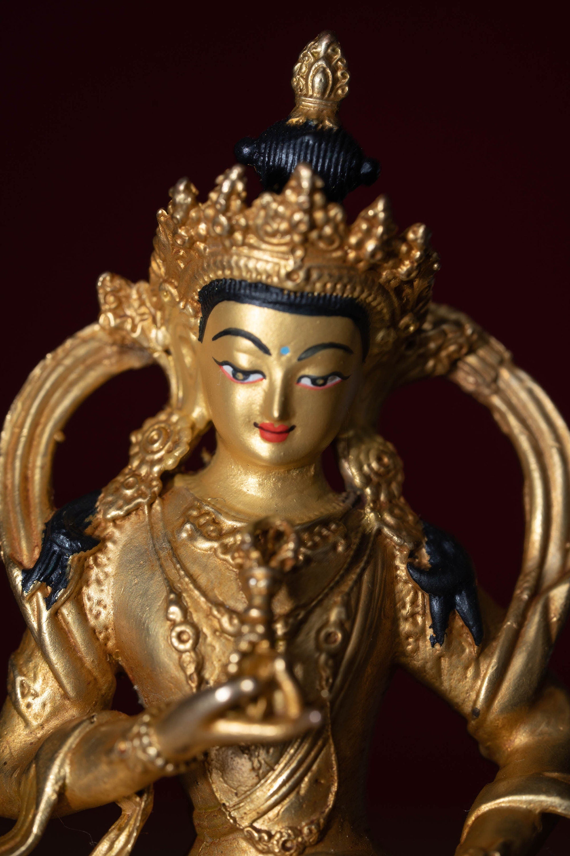 Vajrasattva Gold Plated Statue - Lucky Thanka