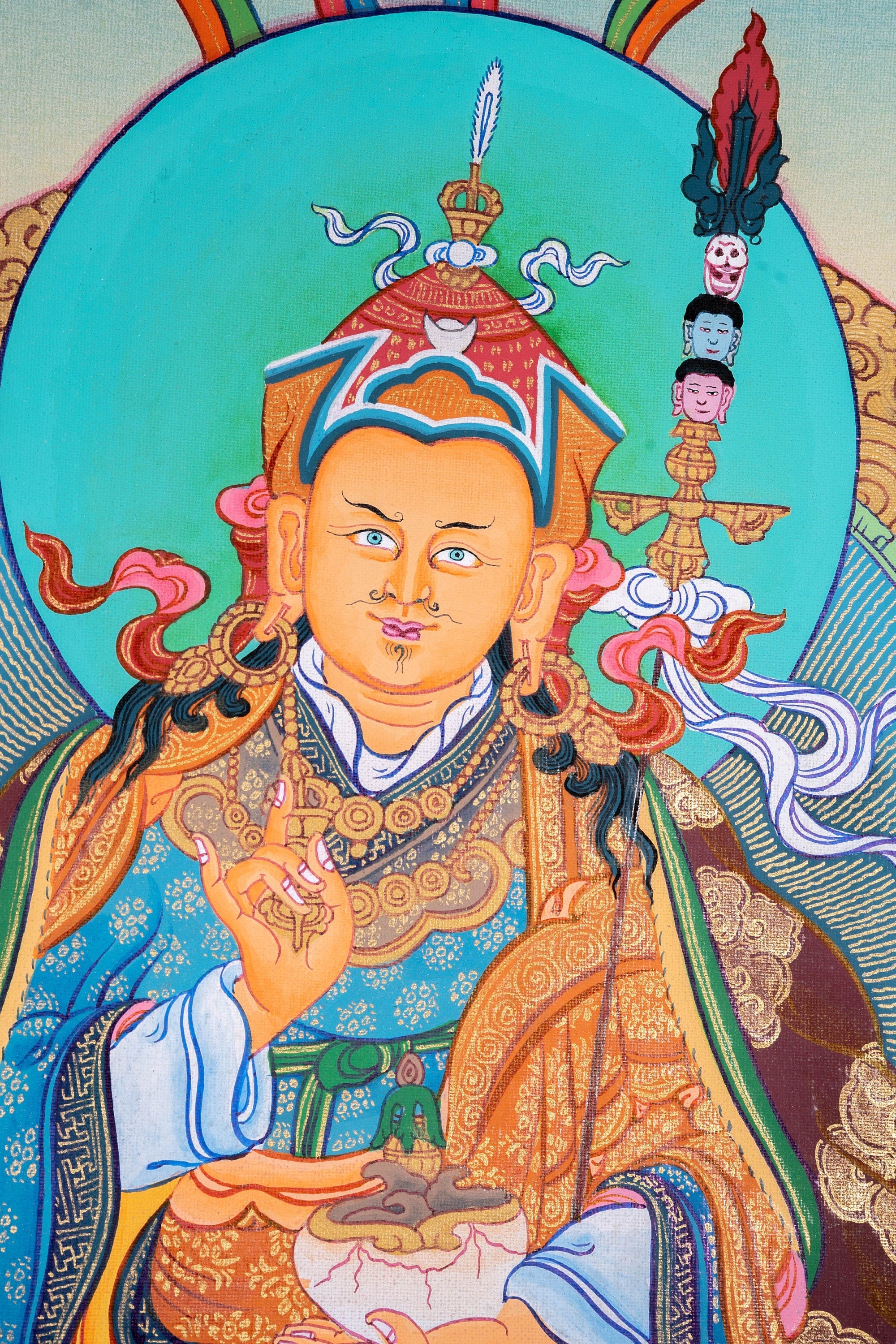 Guru Rinpoche Thangka Painting - Lucky Thanka