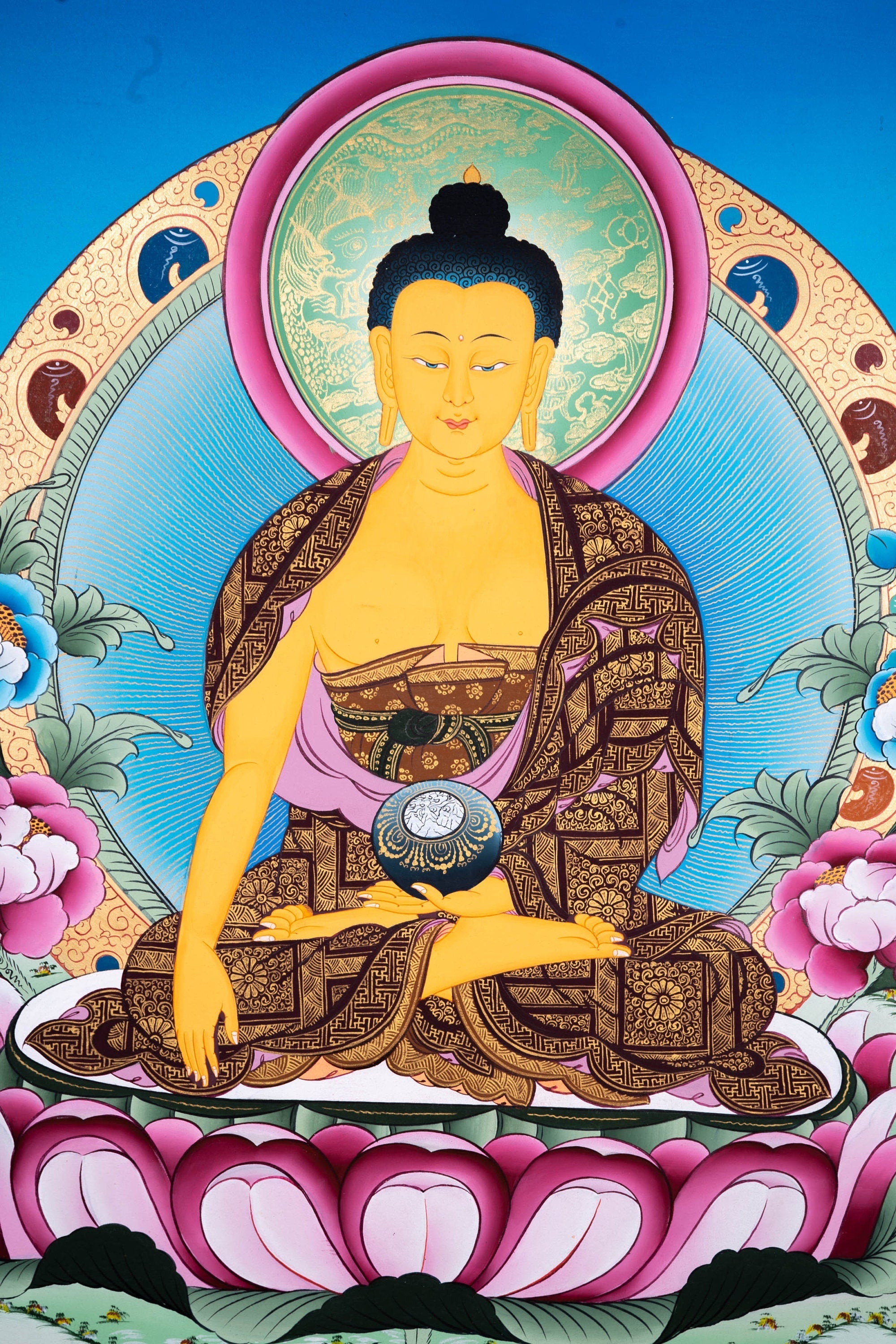 Thangka Painting of Shakyamuni Buddha - Lucky Thanka