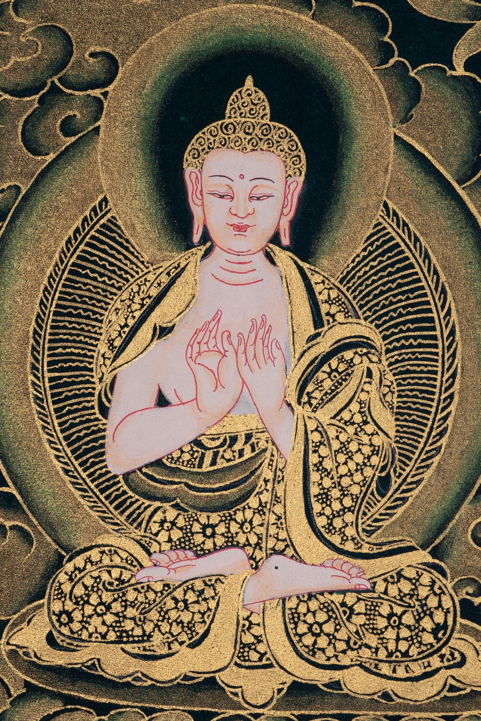 Beautiful Thangka Painting of Shakyamuni Buddha - Lucky Thanka