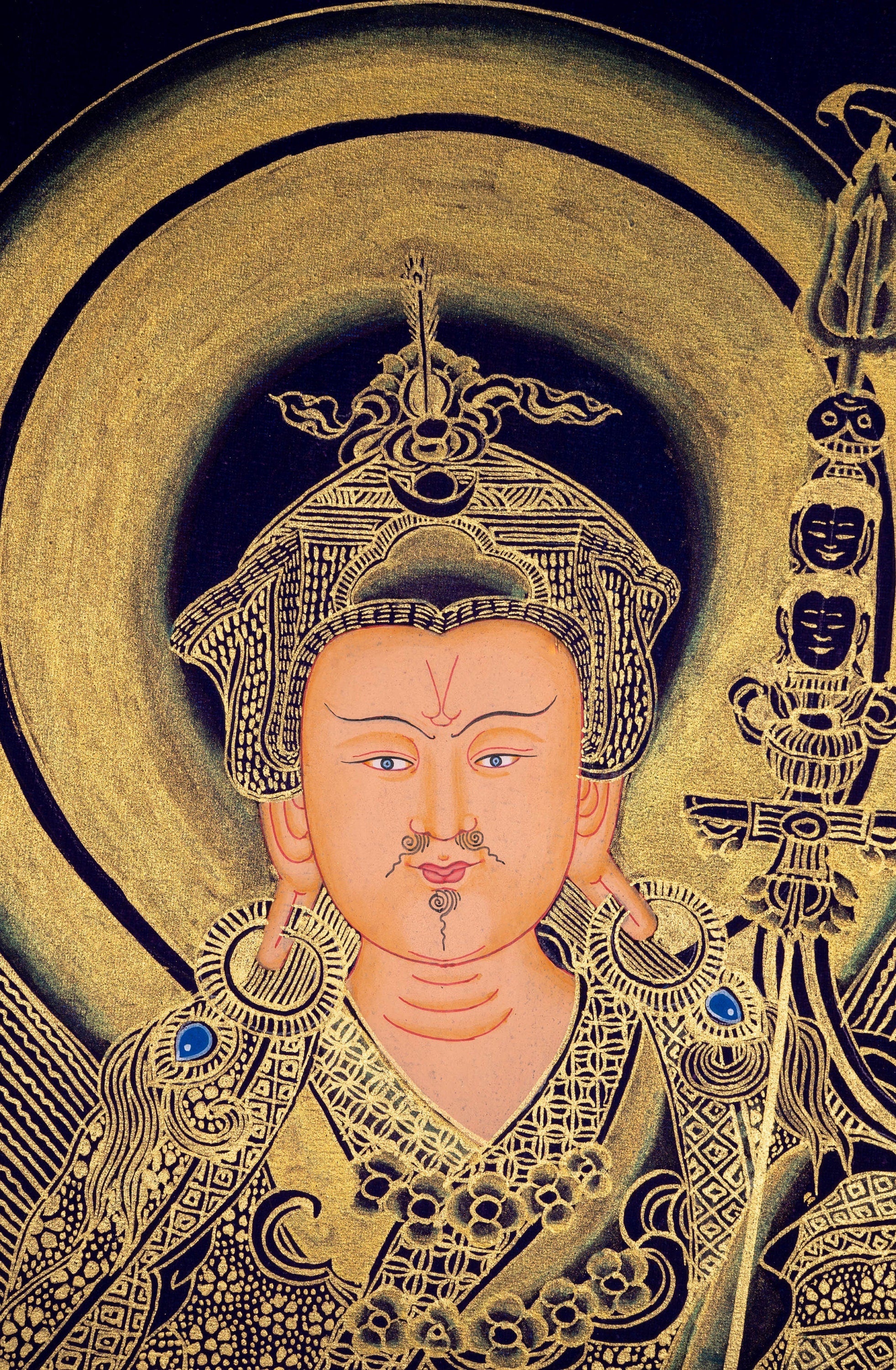 Guru Thangka Painting - Guru Padmasambhava - Lucky Thanka