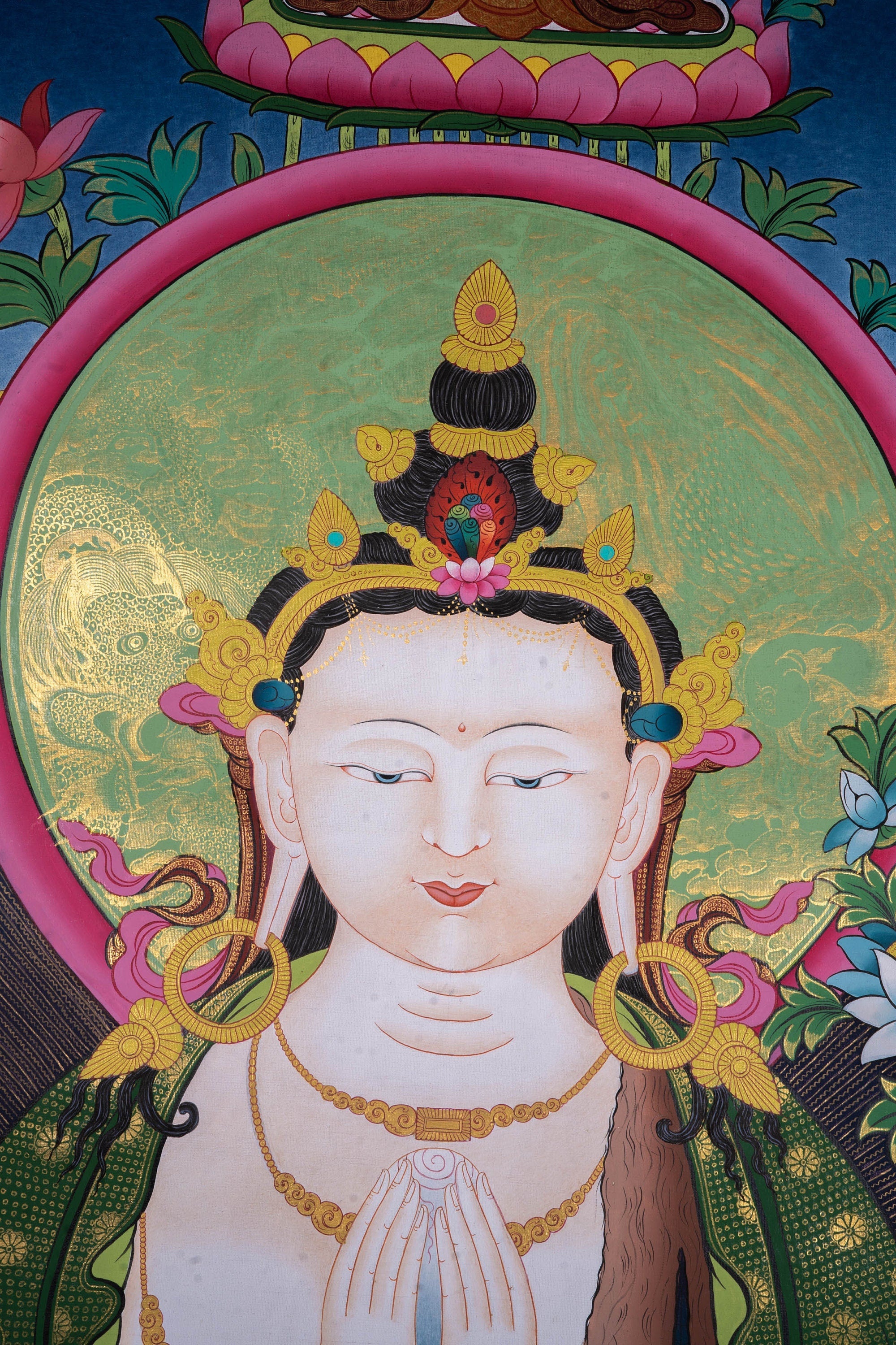 Beautiful Chenrezig Thangka Painting - Lucky Thanka