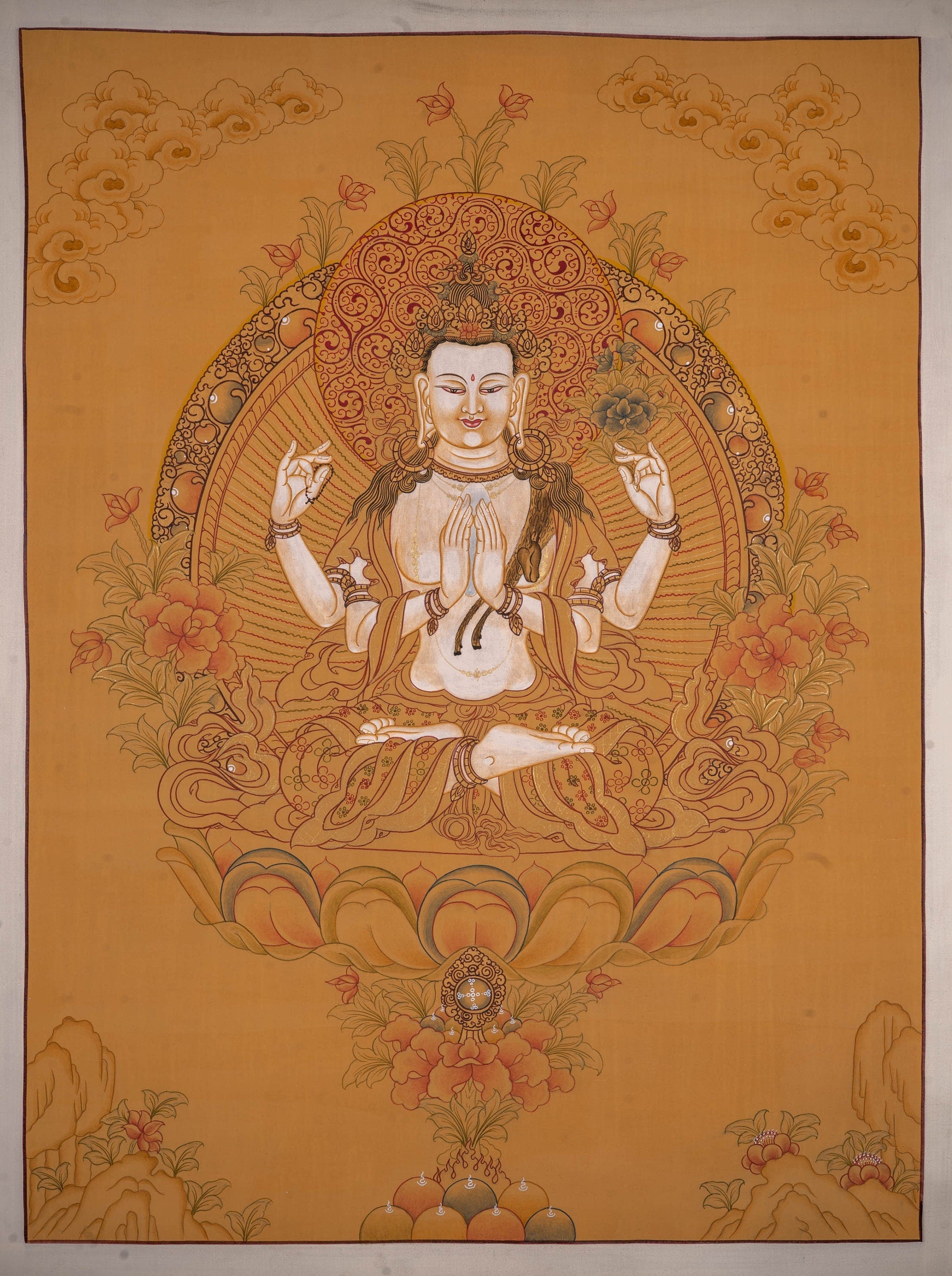 Chenrezig Thangka Painting - Lucky Thanka