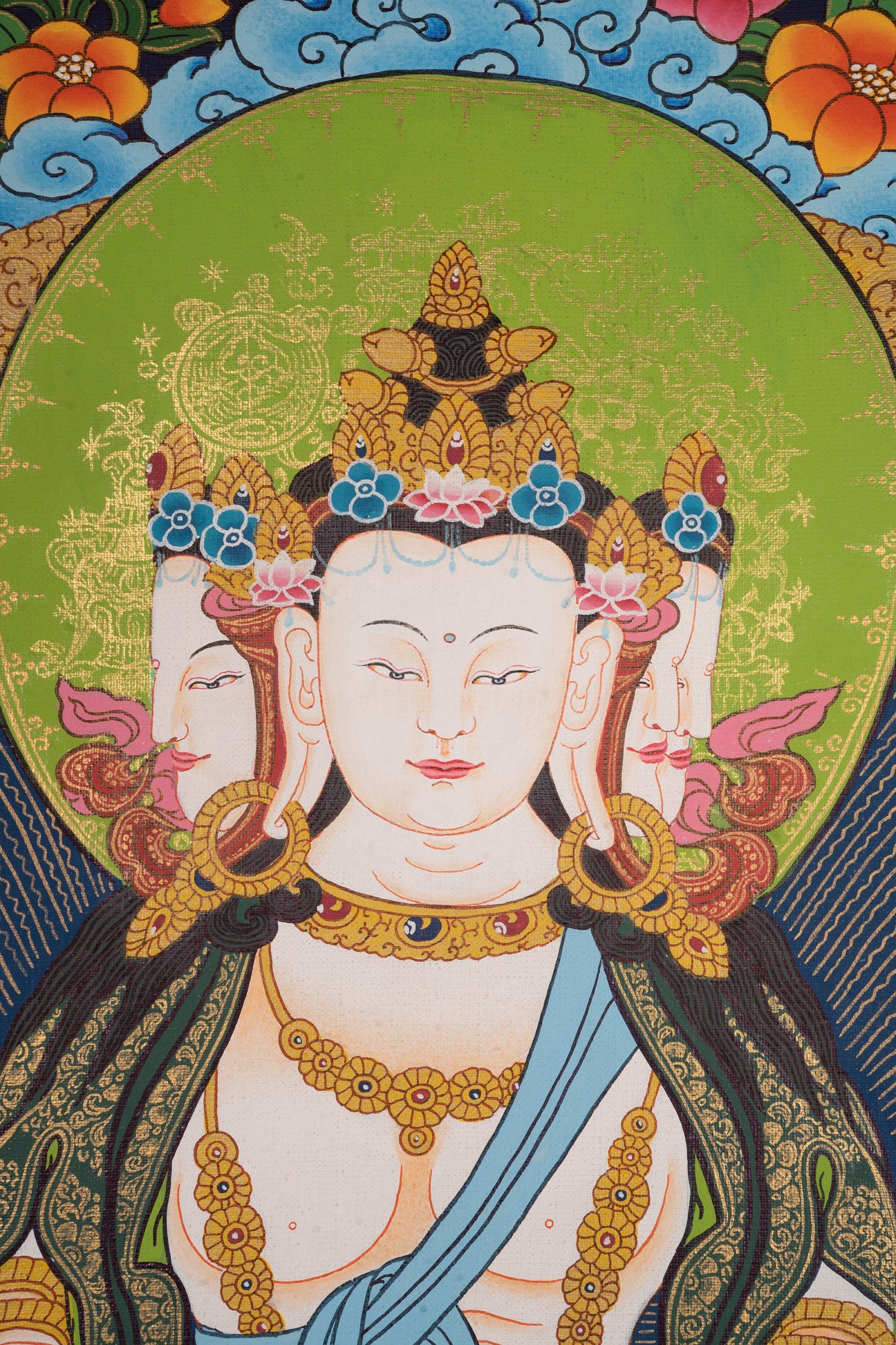 Namo Amitabho, Amitafo - Amitabha Buddha Thangka Painting - Lucky Thanka