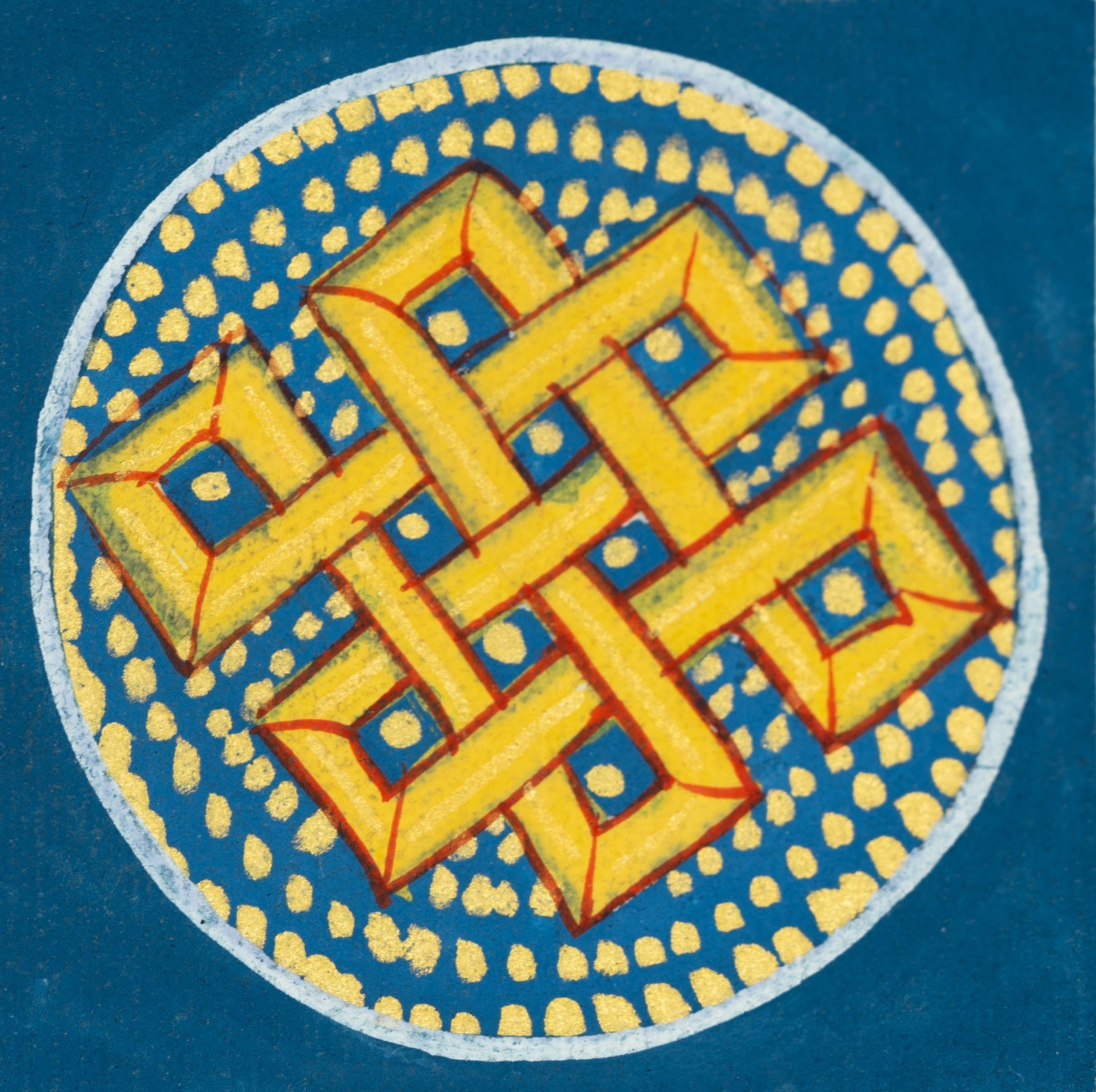 Endless Knot Mandala Ghau Thangka - Lucky Thanka