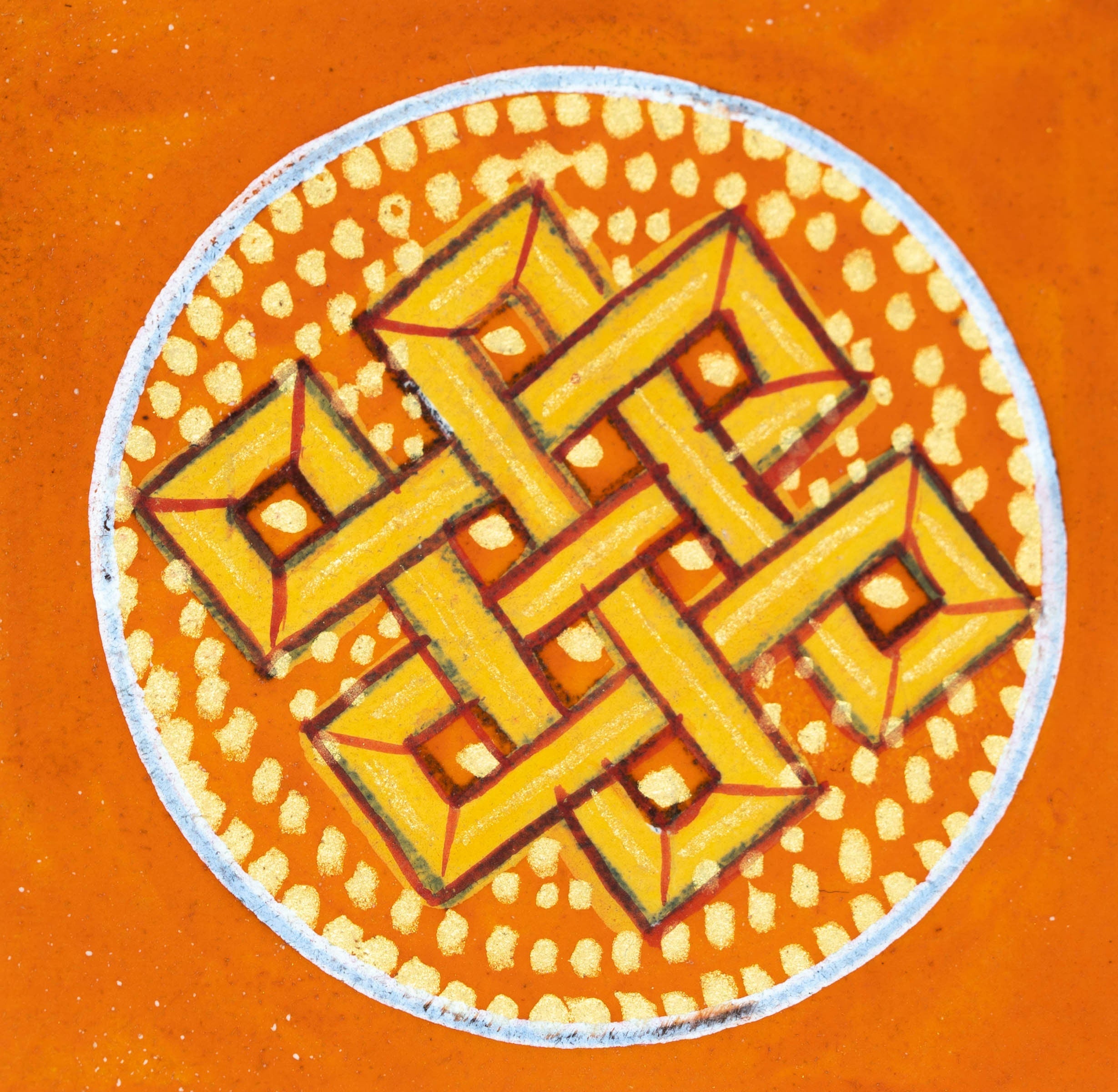 Endless Knot Mandala Ghau Thangka - Lucky Thanka