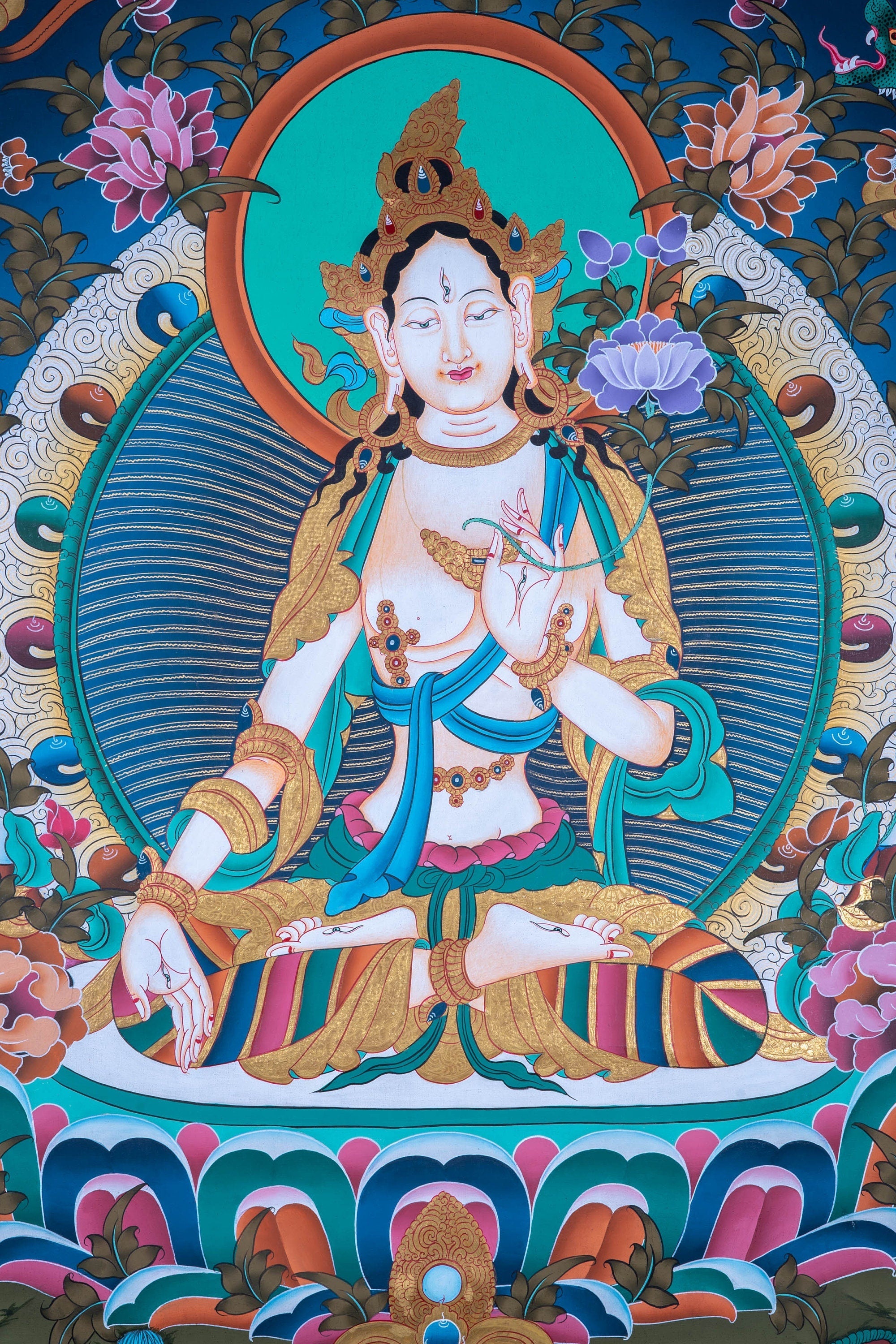 White Tara Thangka - Lucky Thanka