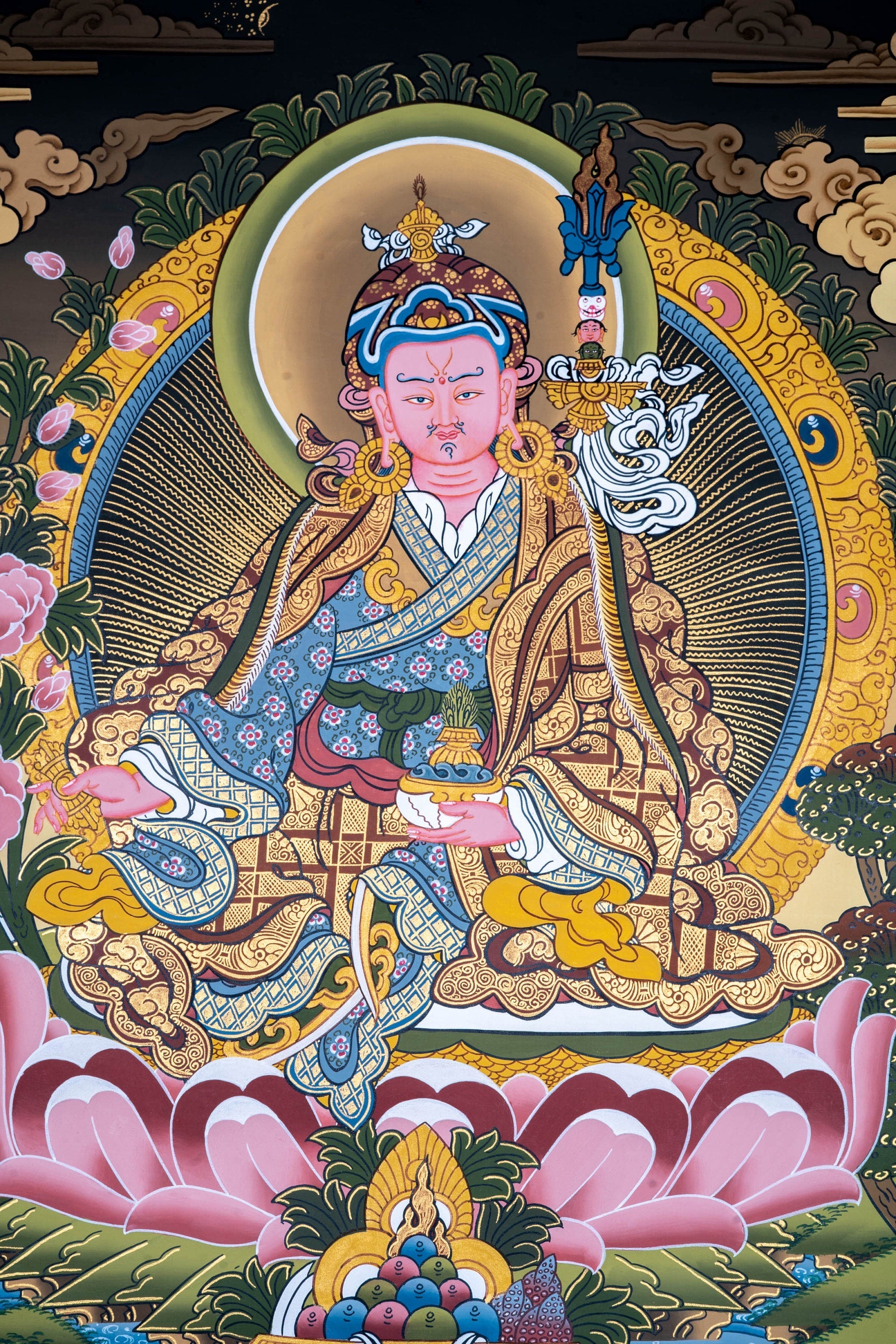 Padmasambhava Thangka Painting - Lucky Thanka