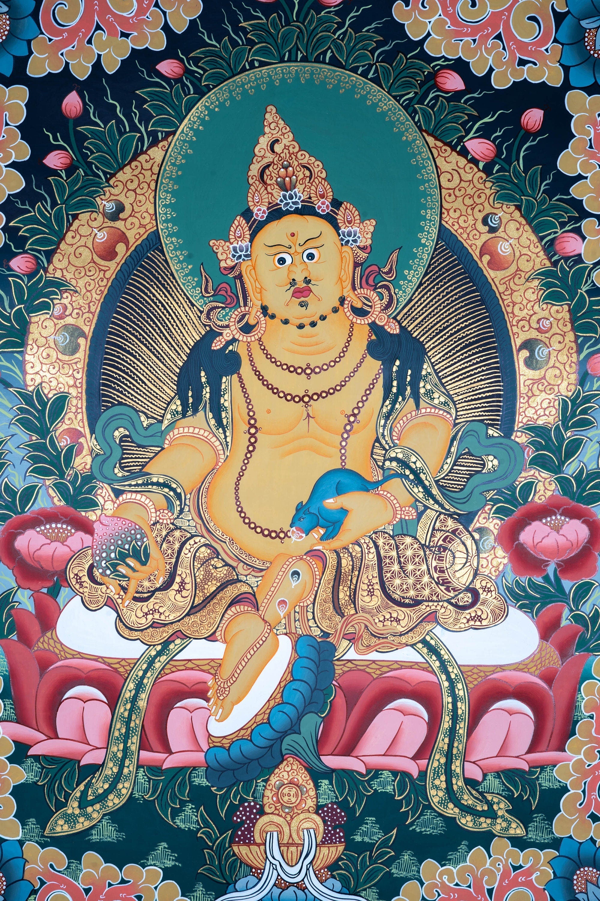 Kubera thangka - Zambala Thangka - Lucky Thanka