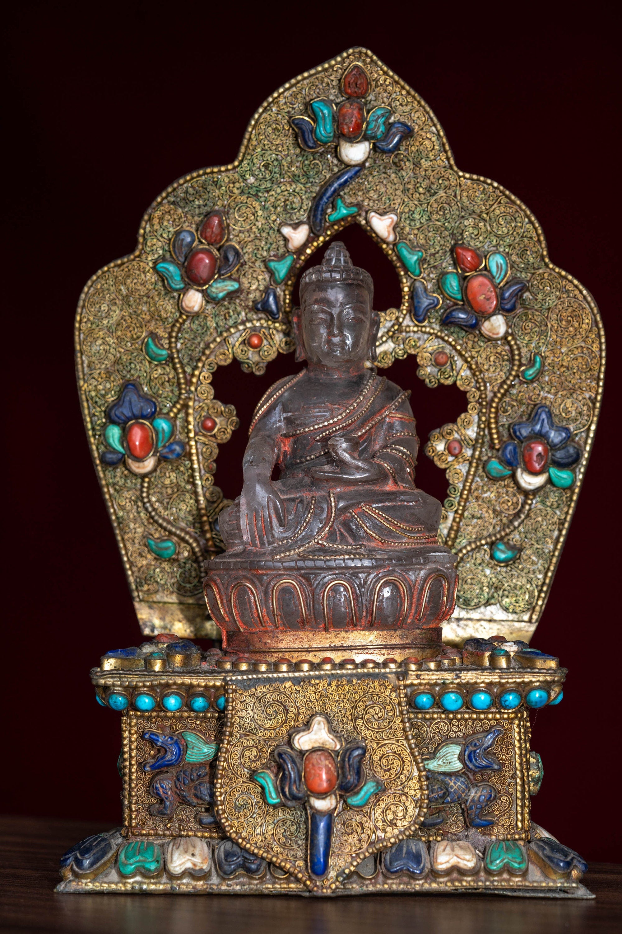 Crystal Shakyamuni Buddha statue - Lucky Thanka