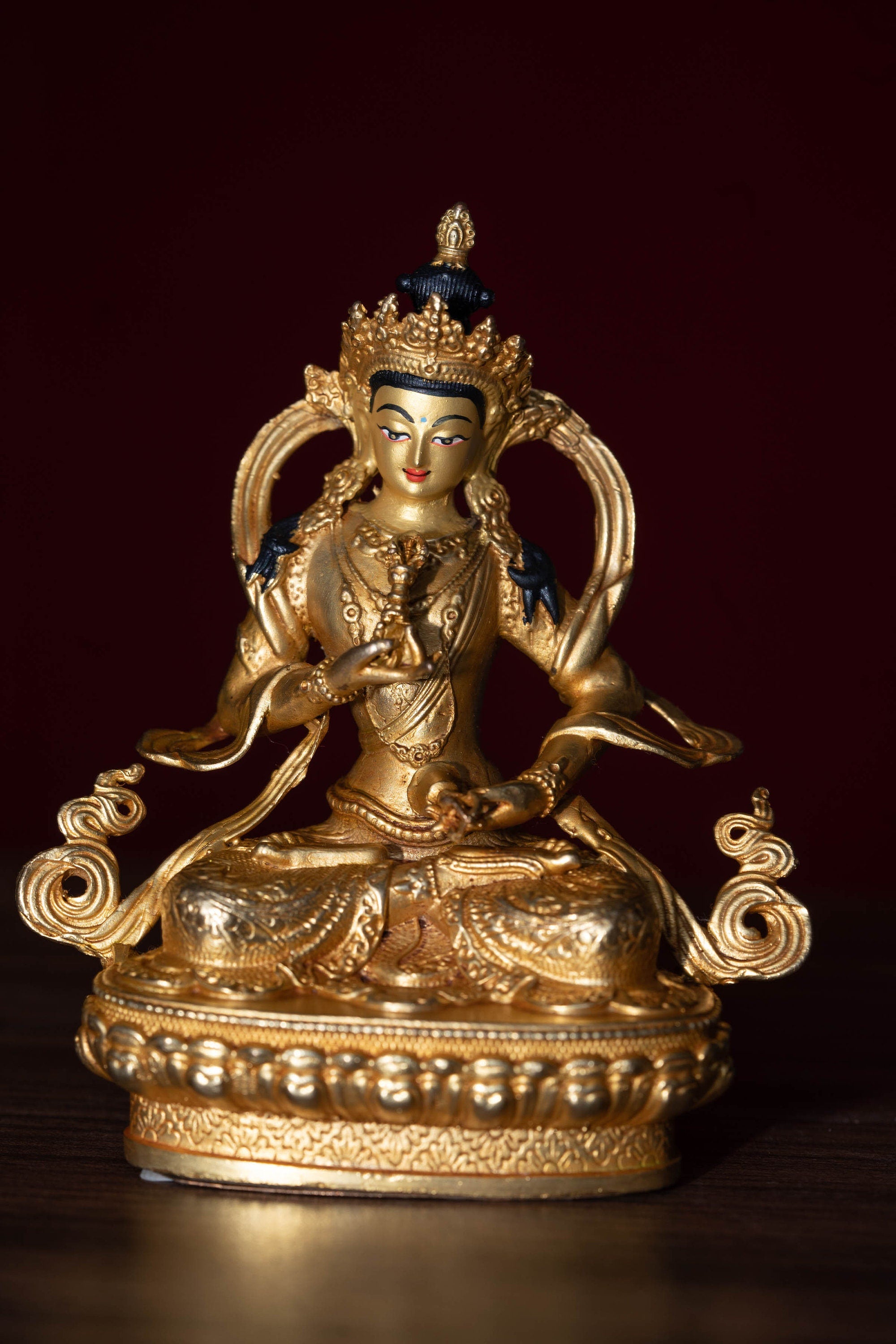 Vajrasattva Gold Plated Statue - Lucky Thanka