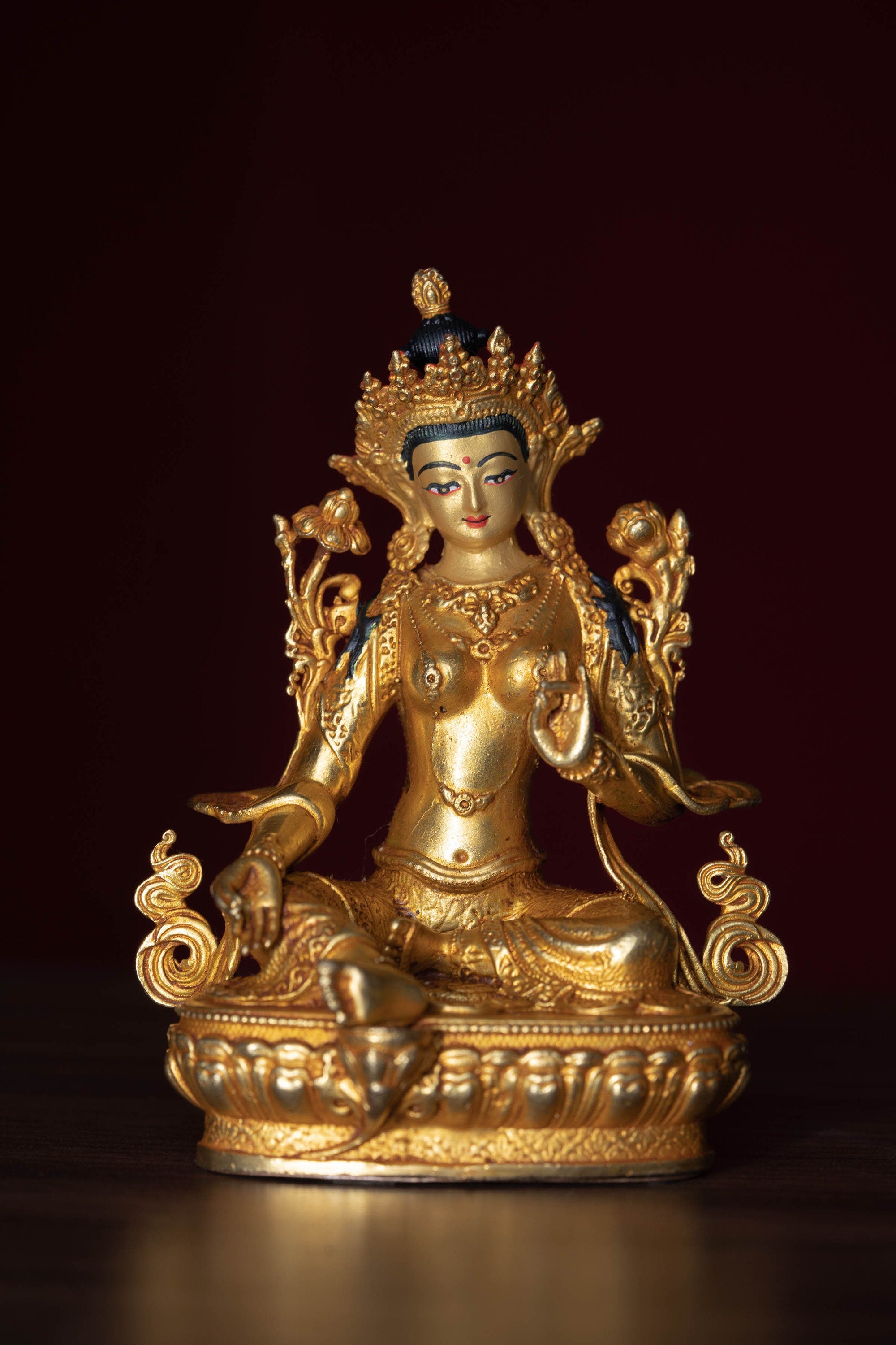 Green Tara Statue - Lucky Thanka