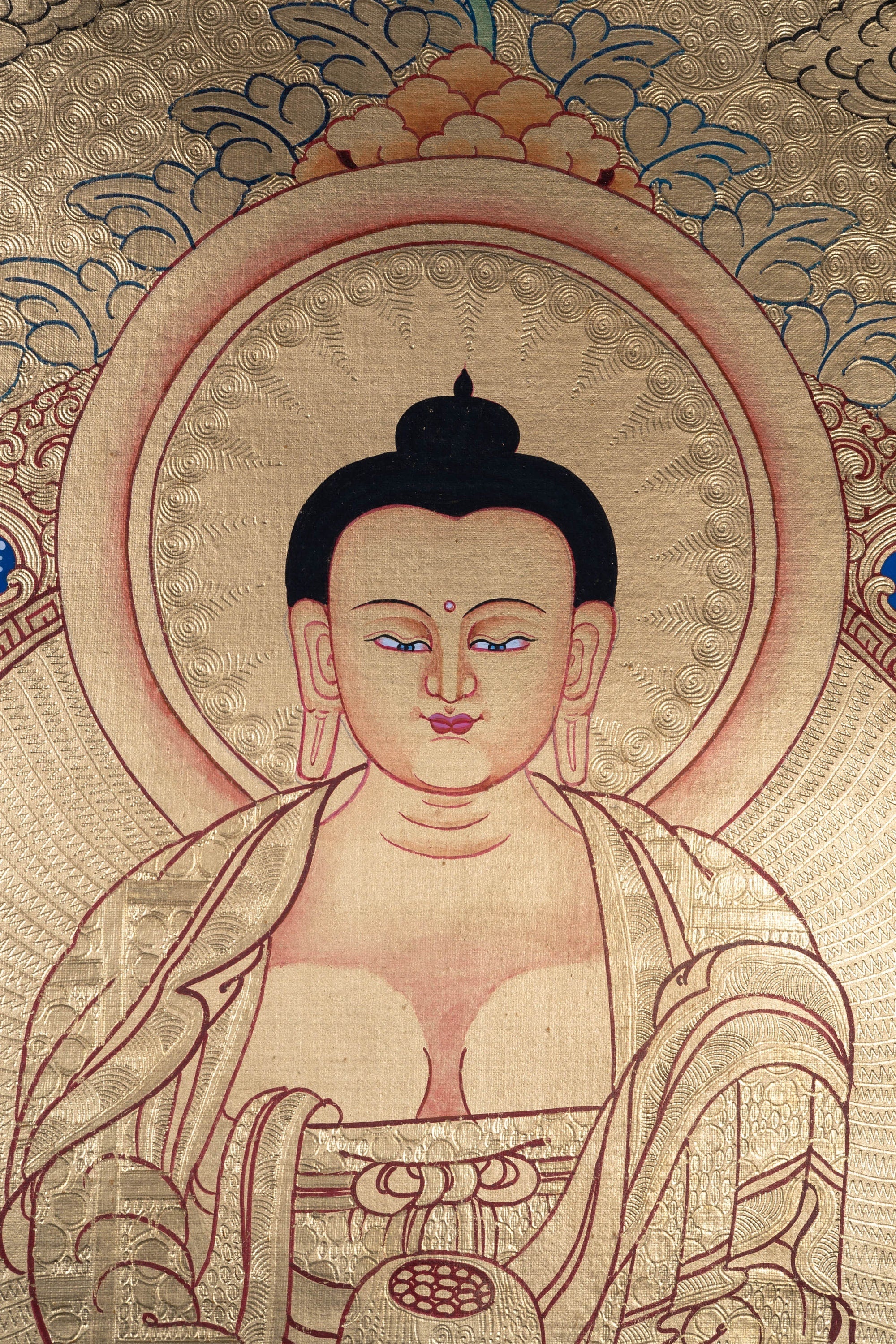 Lyap Long Life Amitabha Buddha Thangka - Lucky Thanka