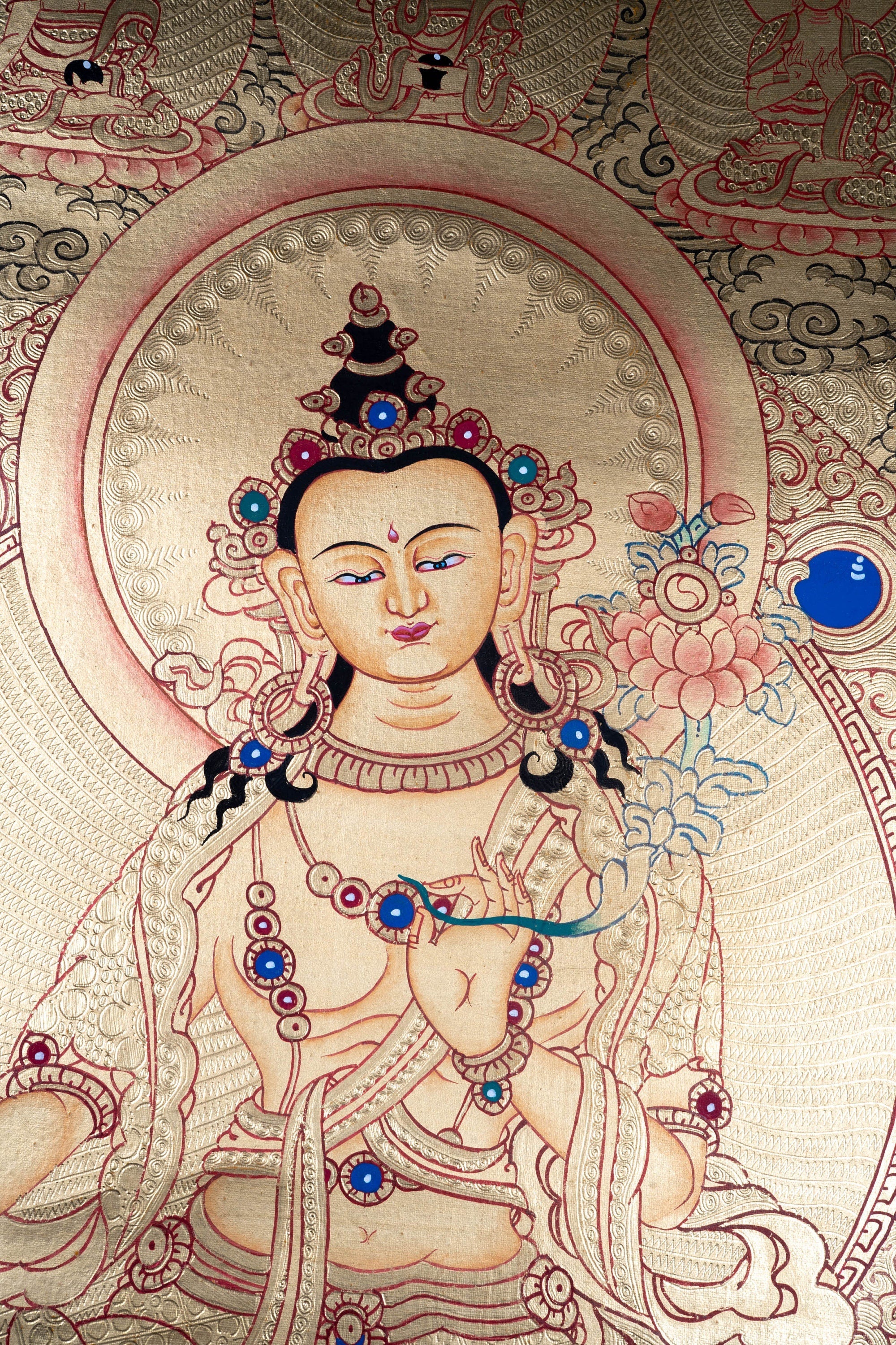 Lyap Maitriya Buddha Thangka Painting - Lucky Thanka