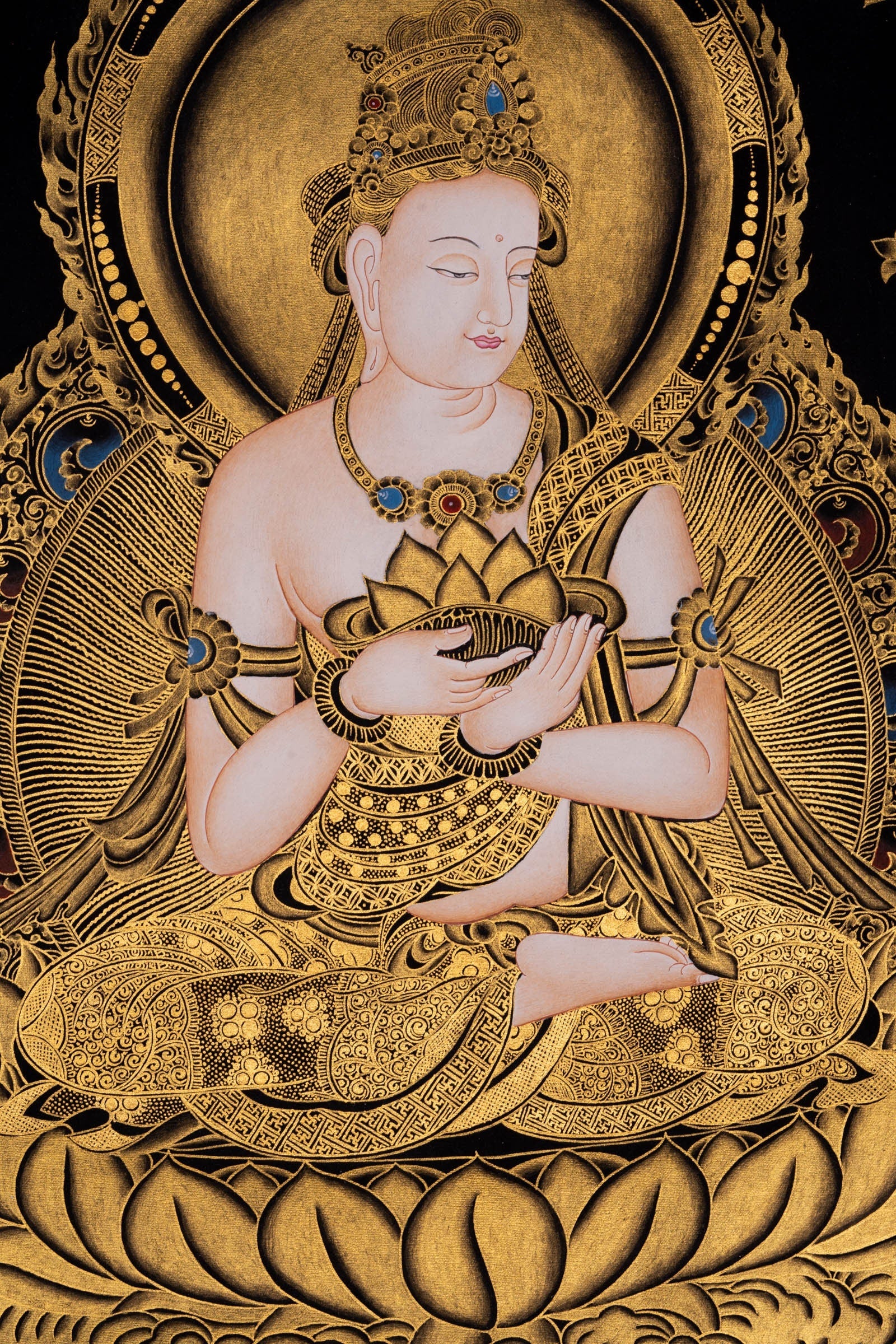 Japanese Buddha Hand painted thangka - Lucky Thanka