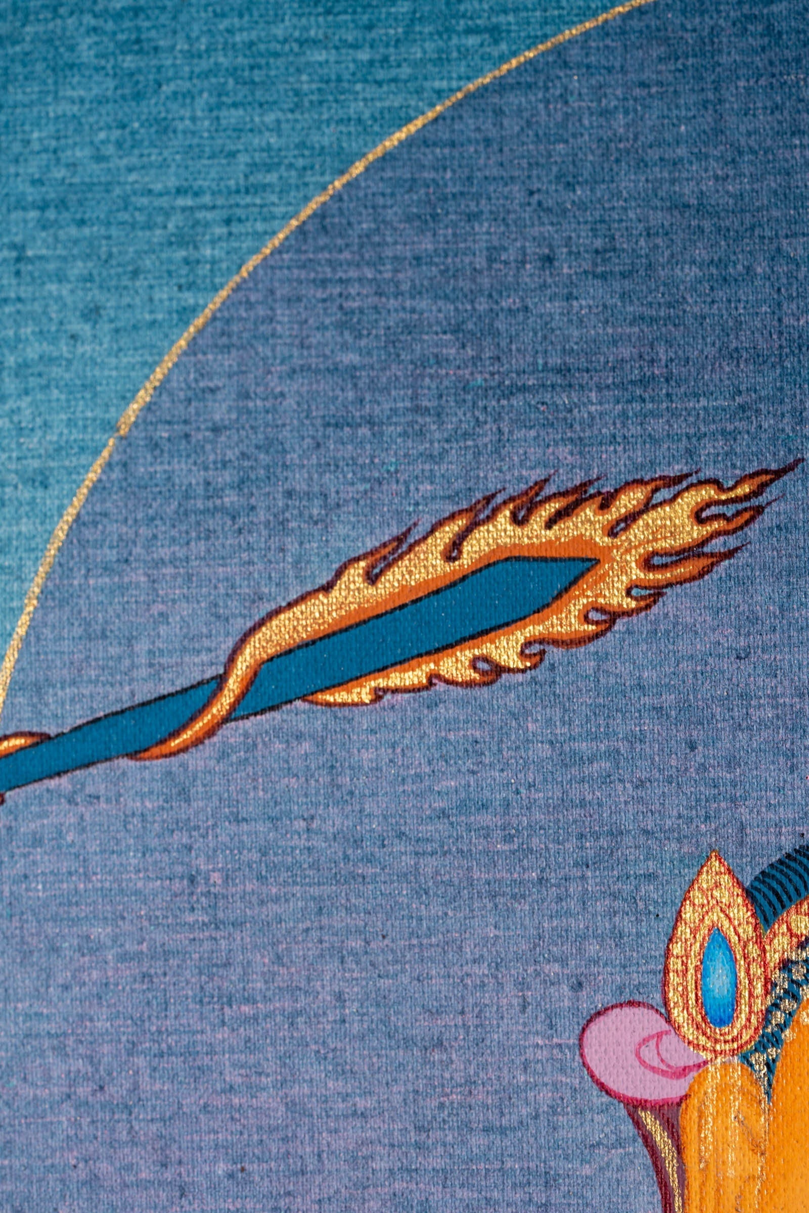 Manjushri Thangka Painting - Lucky Thanka