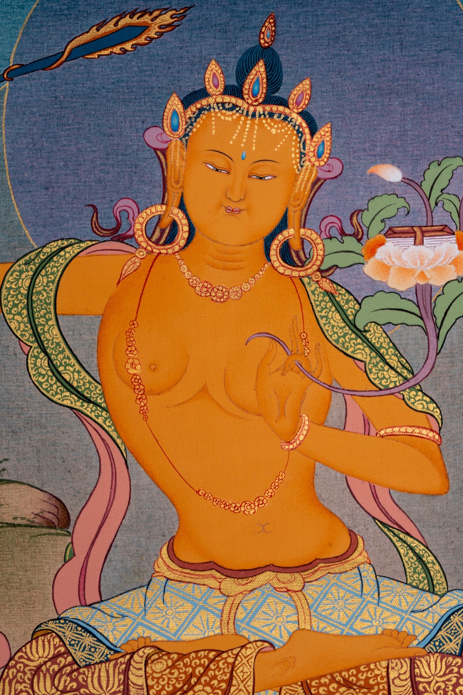 Manjushri Thangka Painting - Lucky Thanka