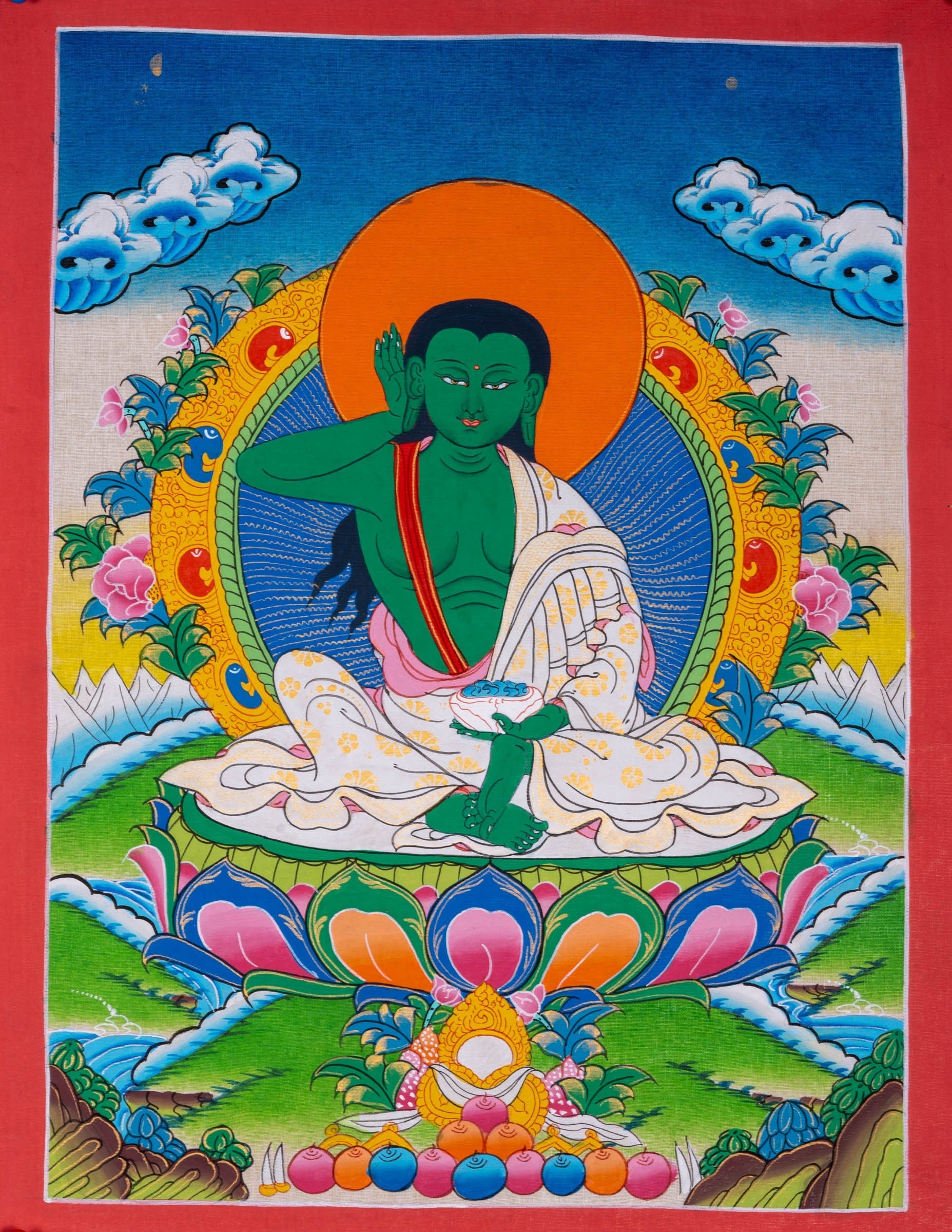 Milarepa Thangka Art - Lucky Thanka