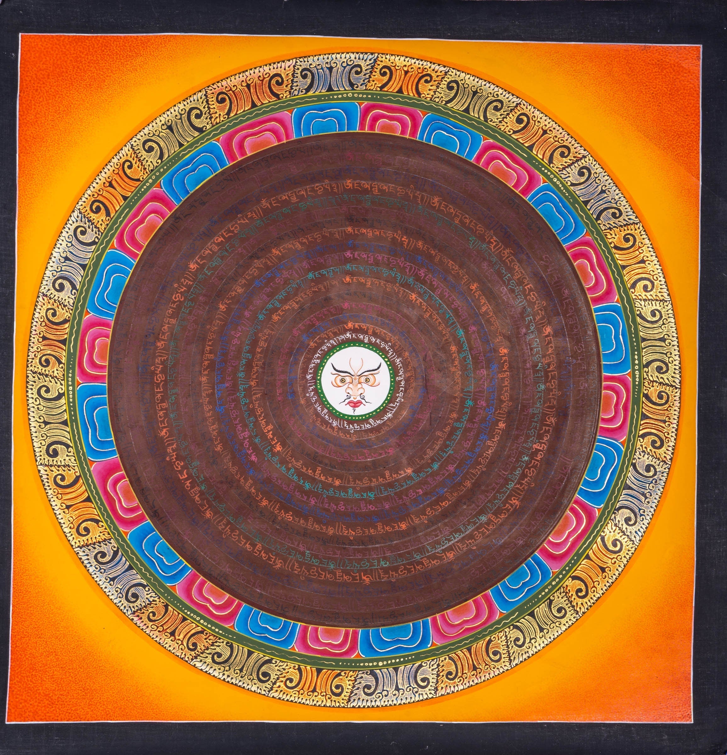 Buddha Eye Mantra Mandala Thangka Painting - Lucky Thanka
