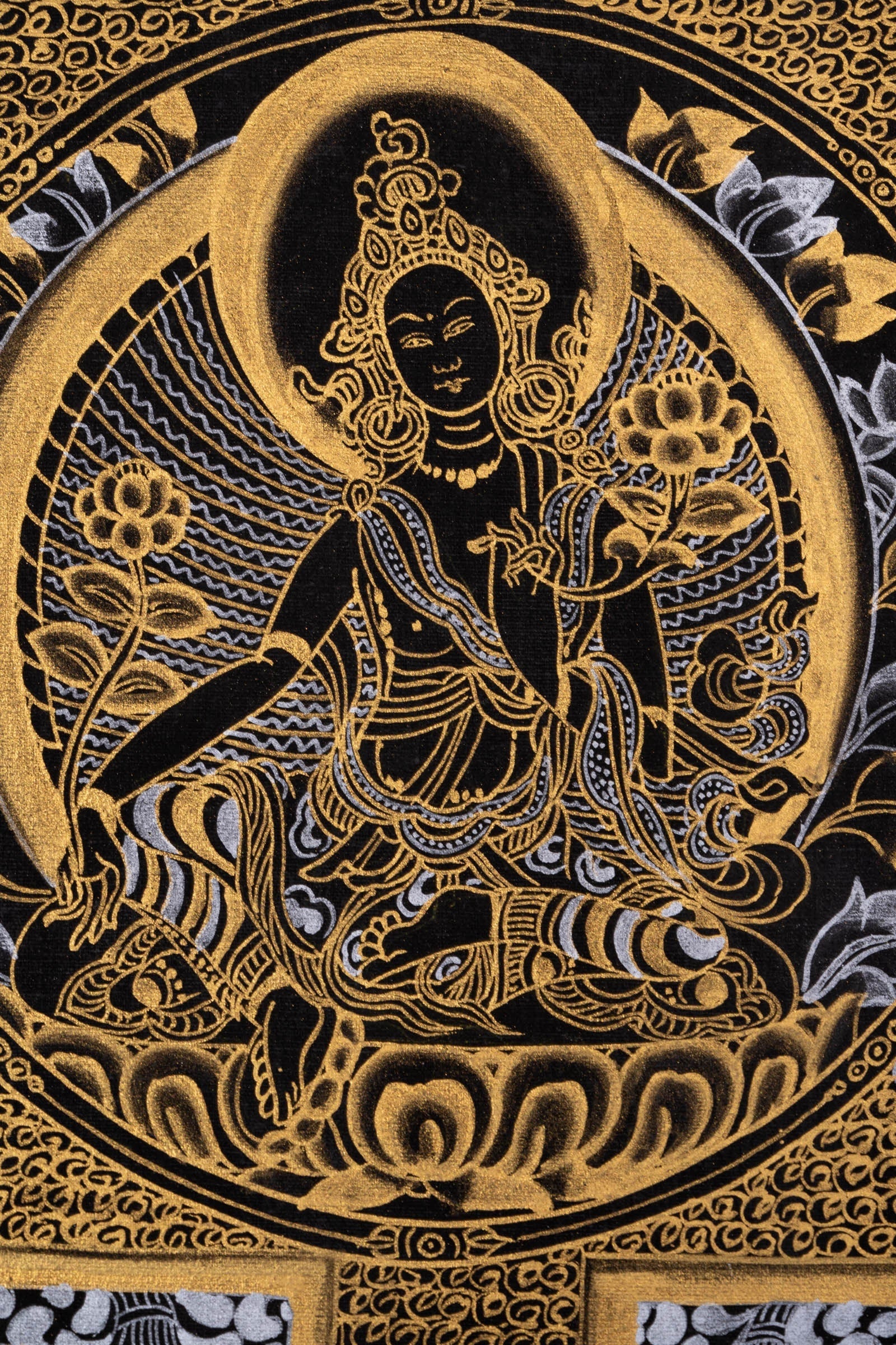 Green Tara Mandala Thangka painting - Lucky Thanka