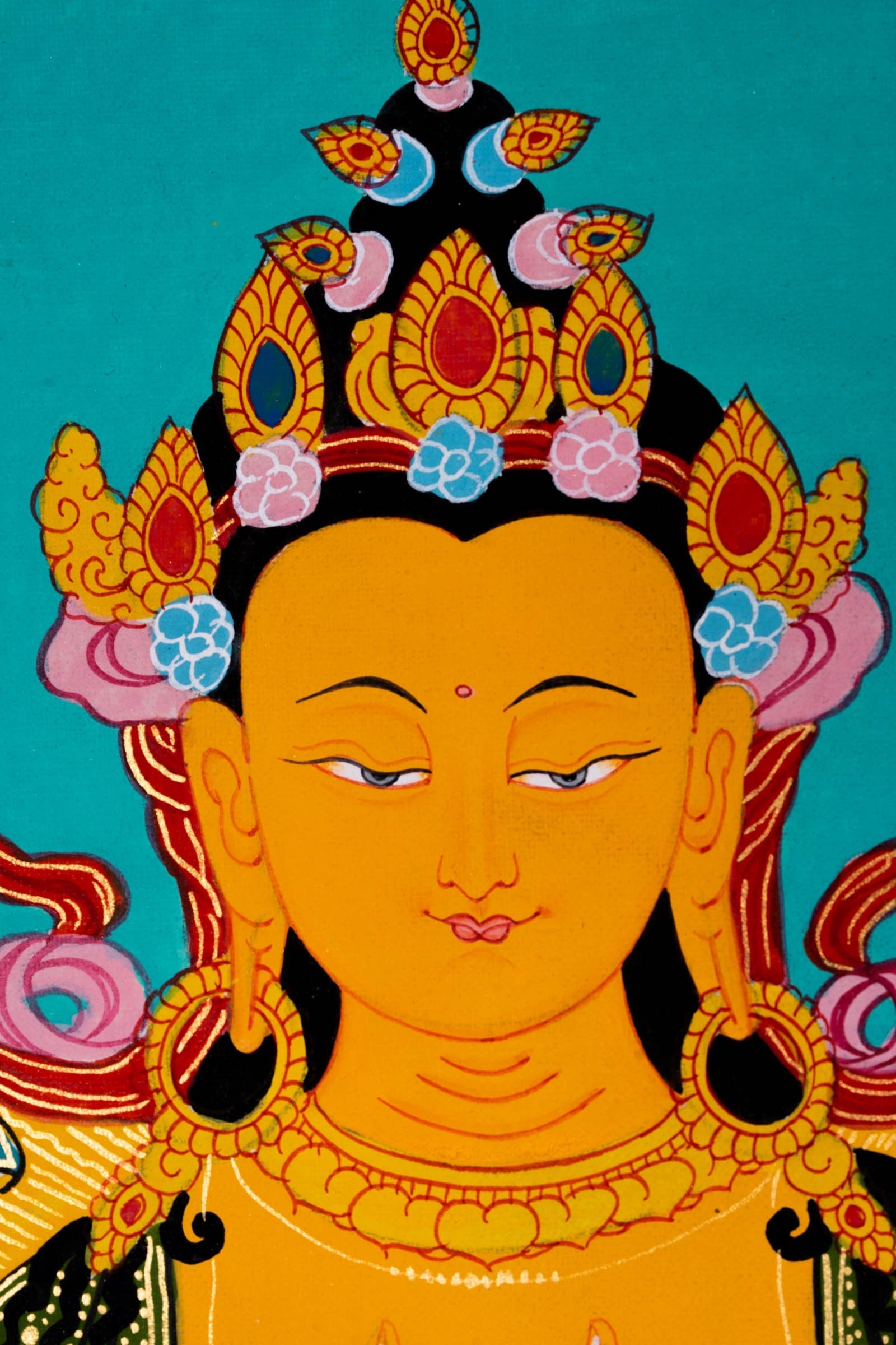 Genuine Thangka Painting of Maitreya Buddha - Lucky Thanka