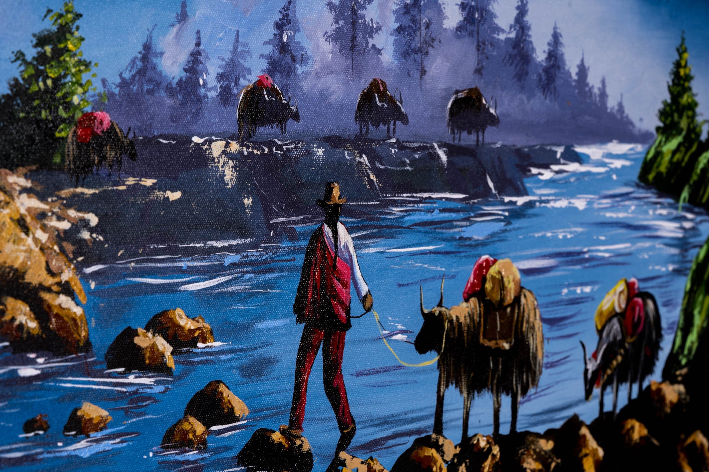 Mount Machhapuchhre Oil Painting - Lucky Thanka