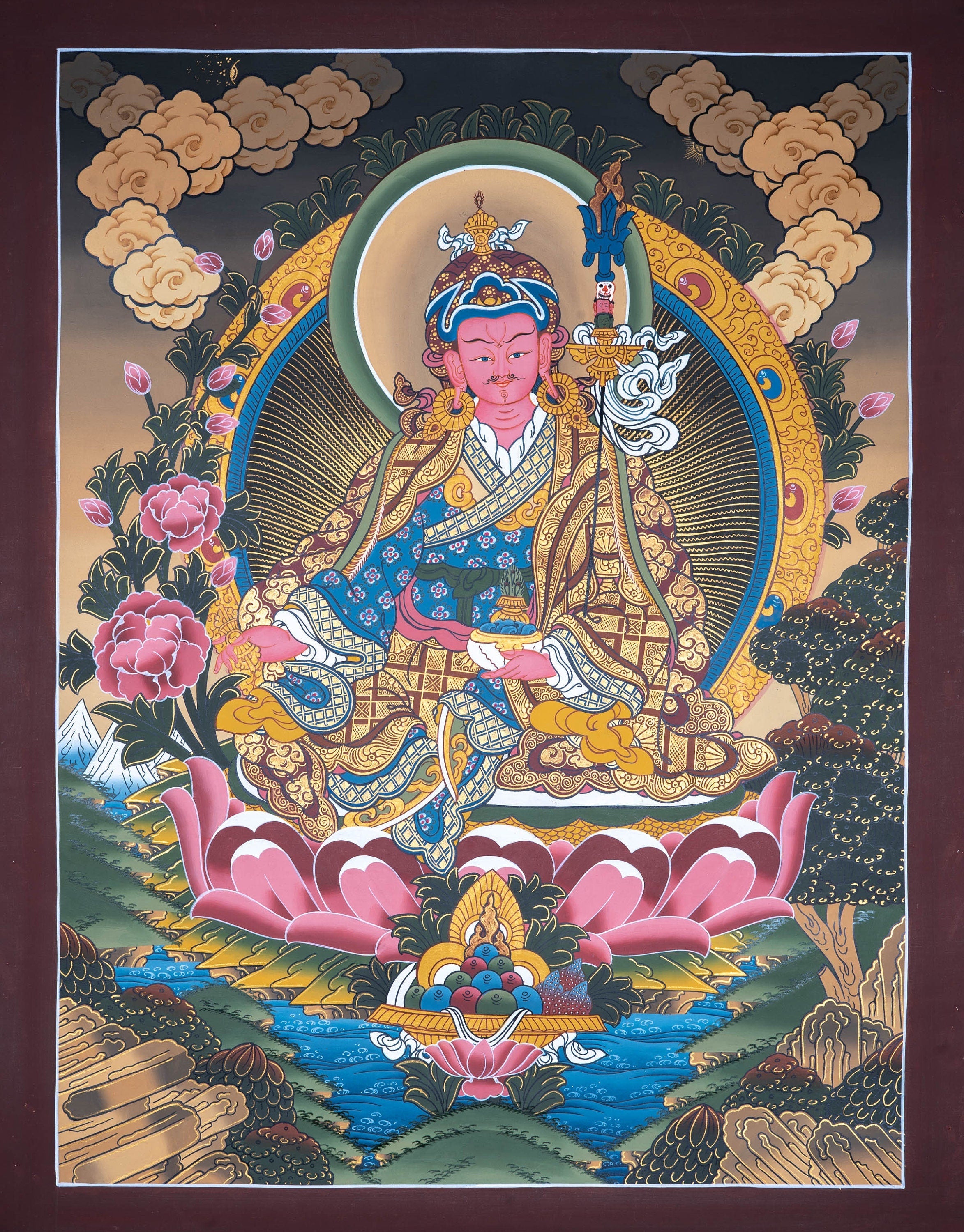 Padmasambhava Thangka Painting - Lucky Thanka