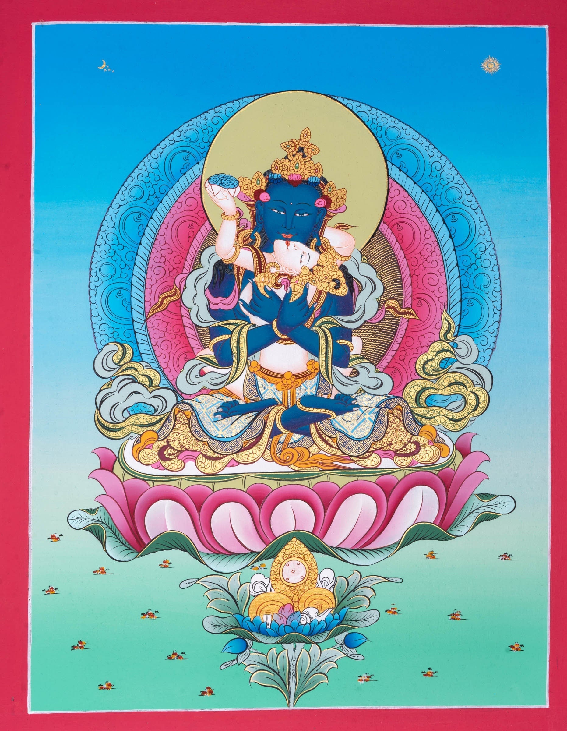 Thangka of Bajradhara with Shakti - Lucky Thanka