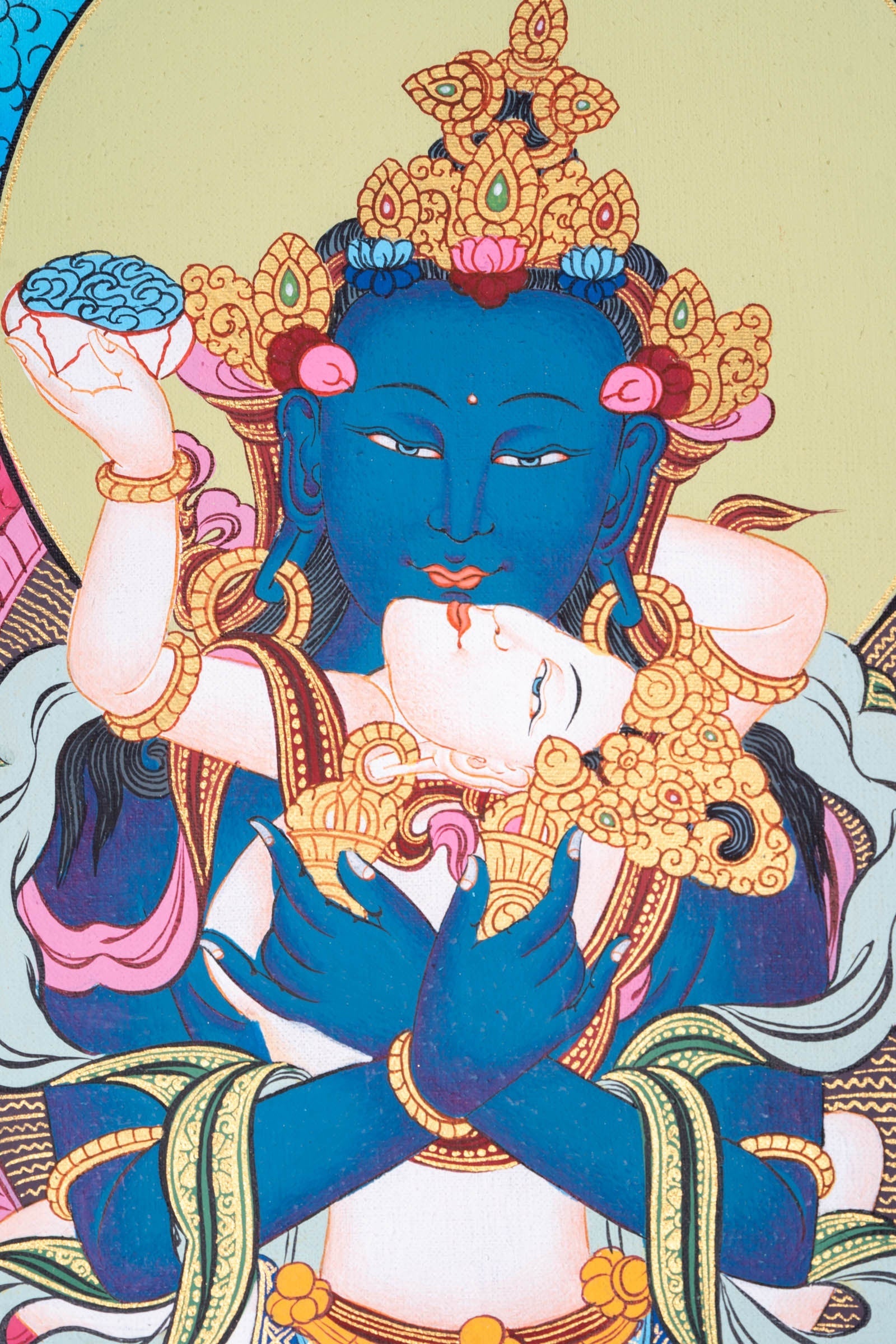 Thangka of Bajradhara with Shakti - Lucky Thanka