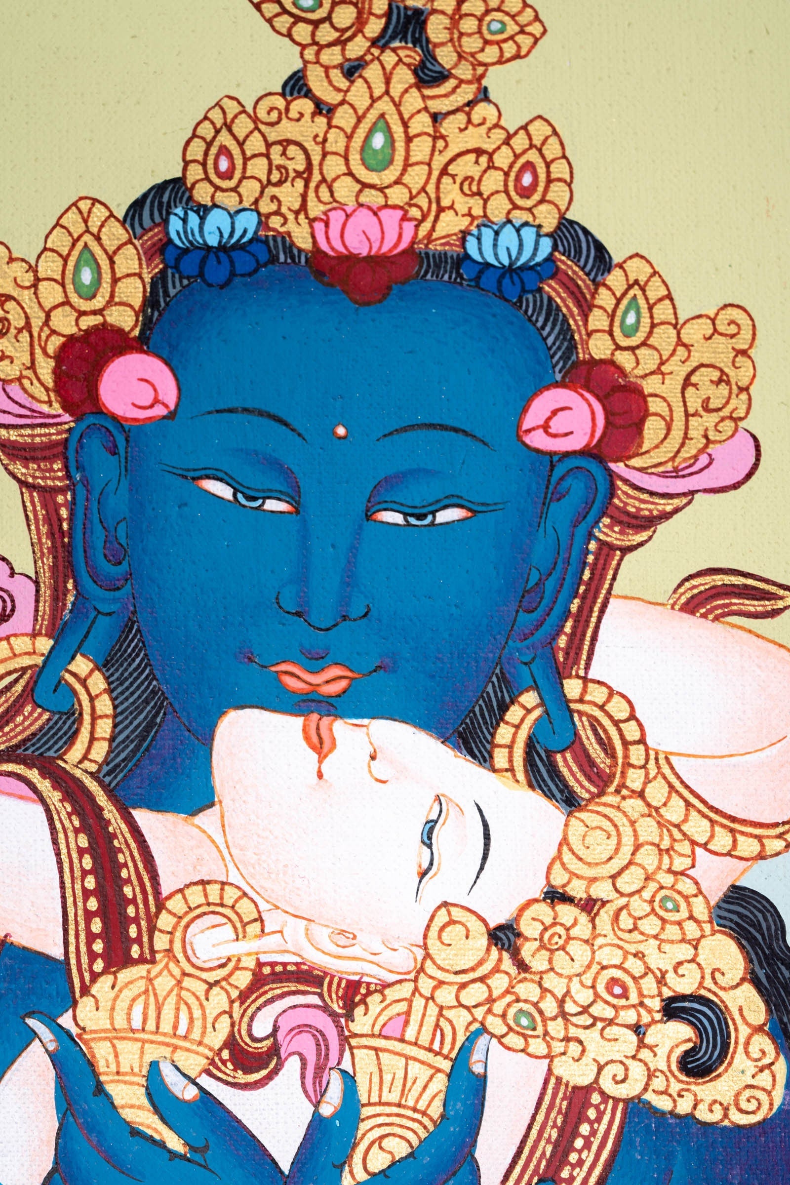 Thangka of Bajradhara with Shakti - Lucky Thanka
