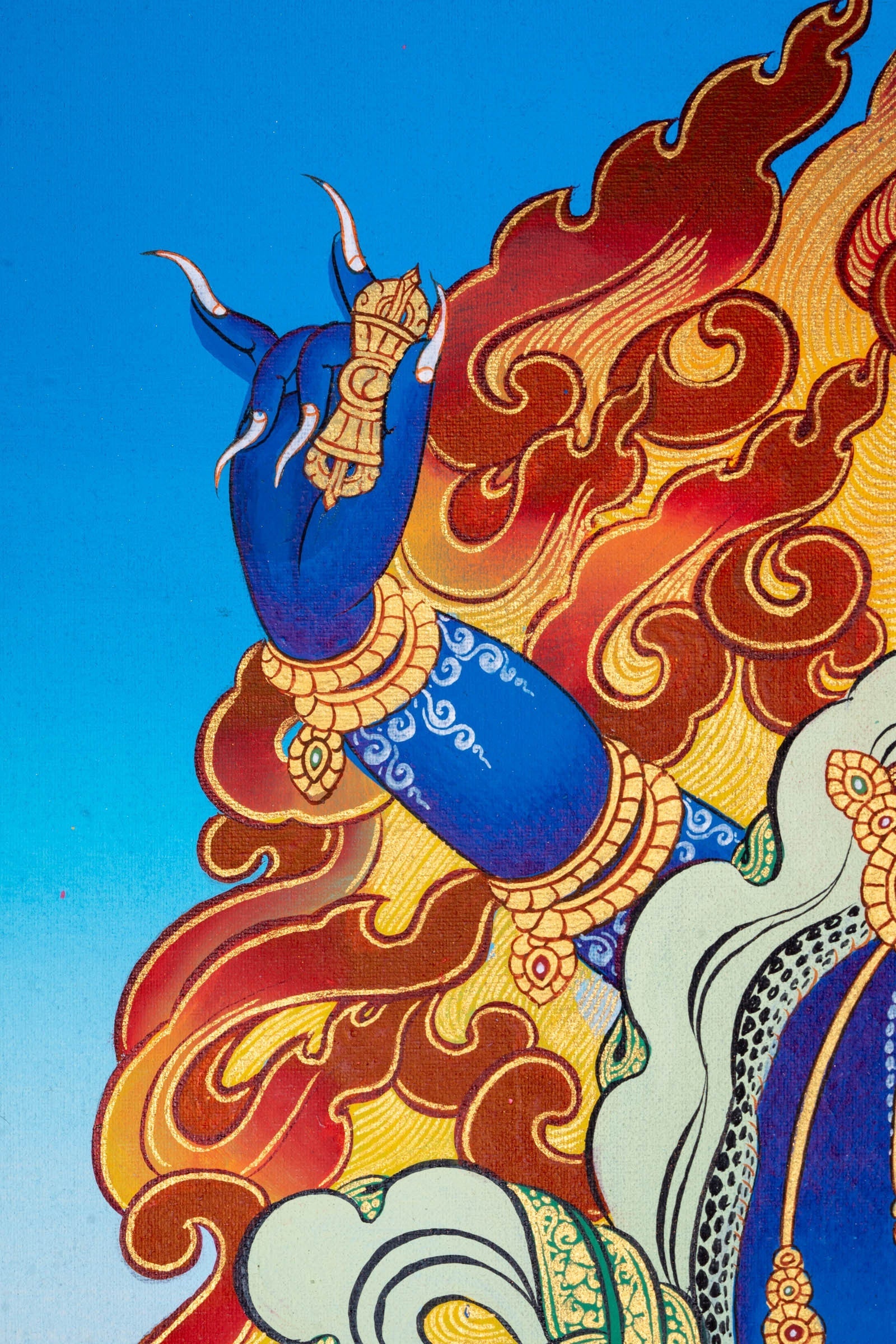 Vajrapani Buddhist Thangka Painting - Lucky Thanka