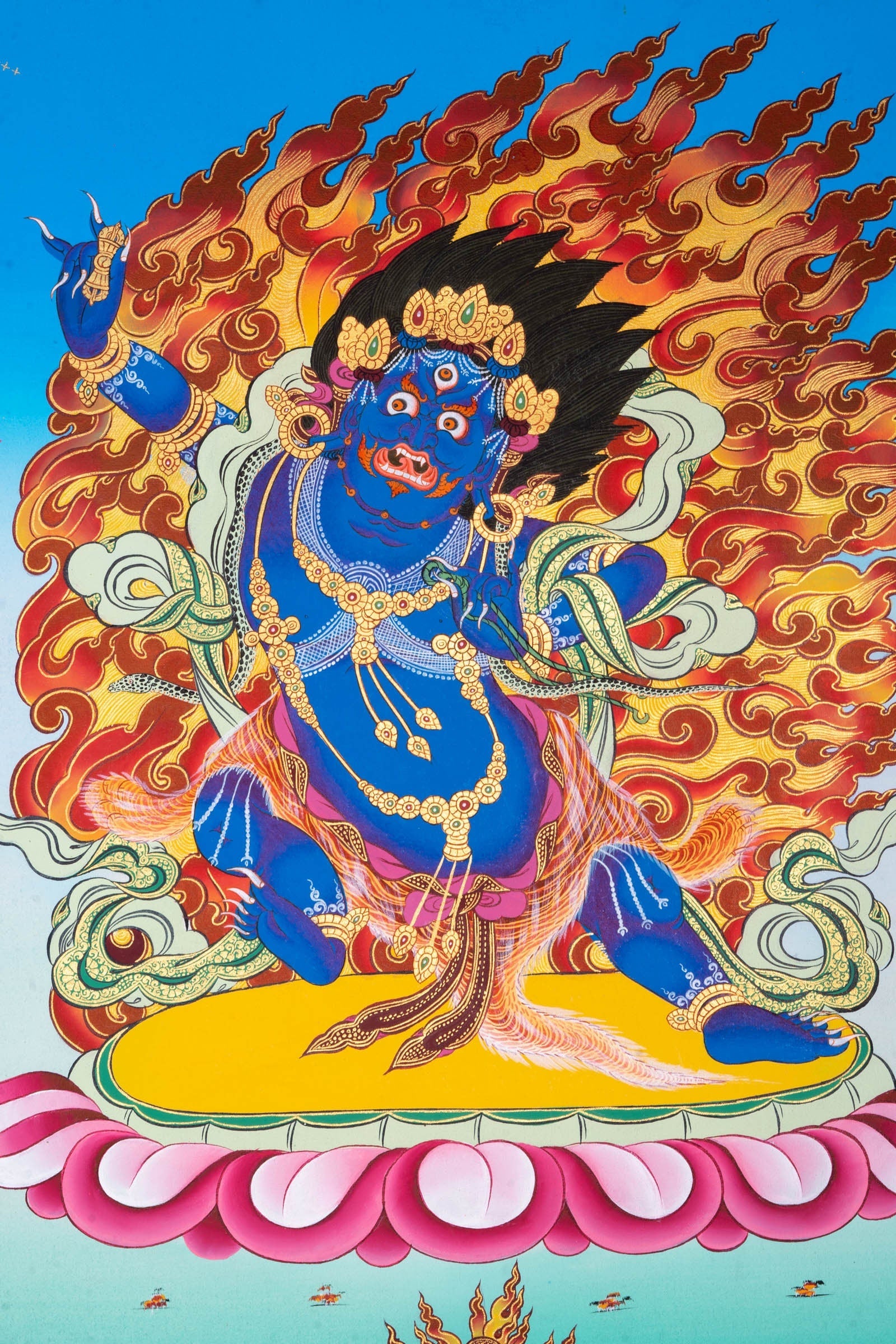 Vajrapani Buddhist Thangka Painting - Lucky Thanka